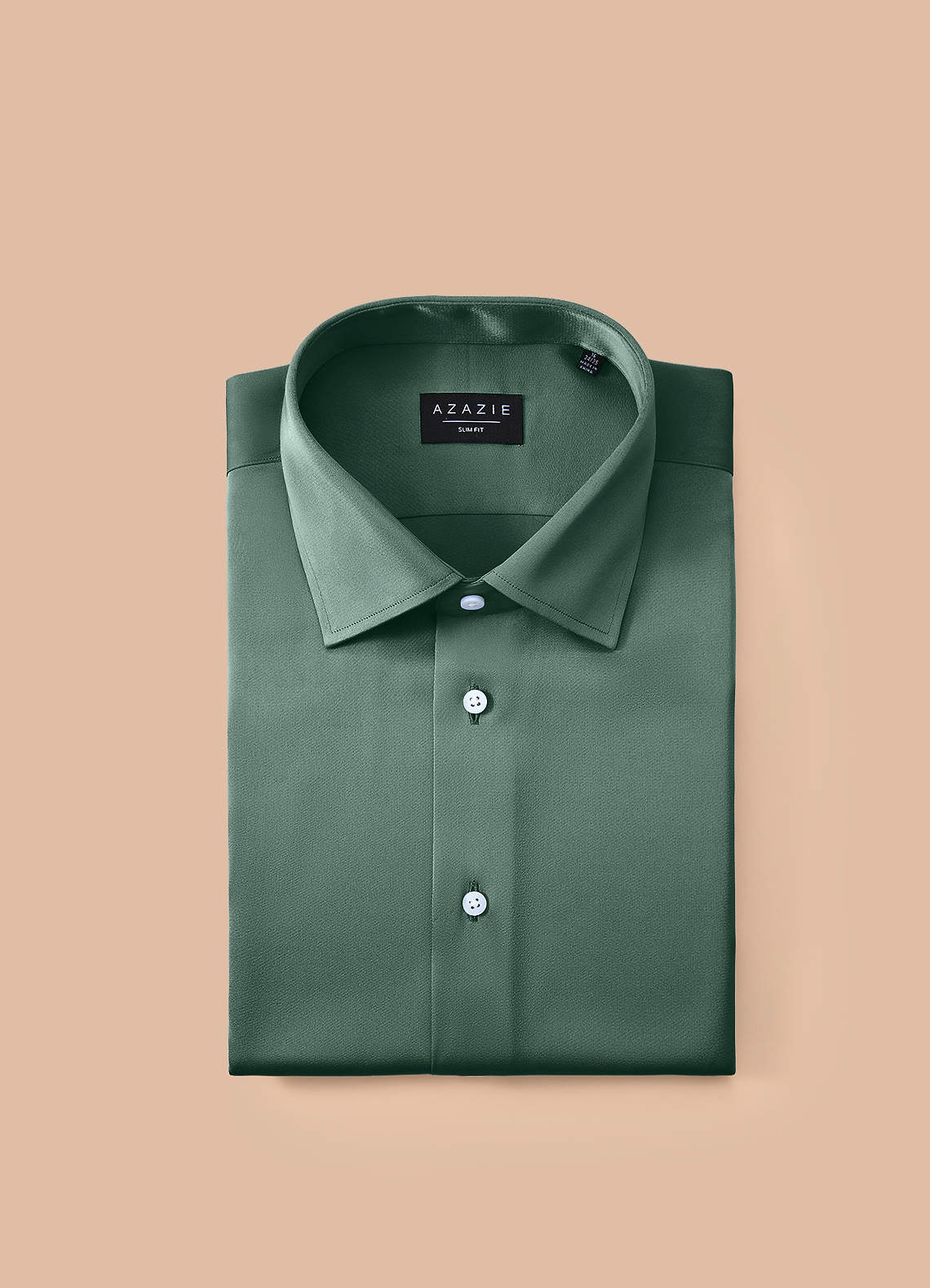 front Julian Eucalipto Camisa de vestir de satén elástico