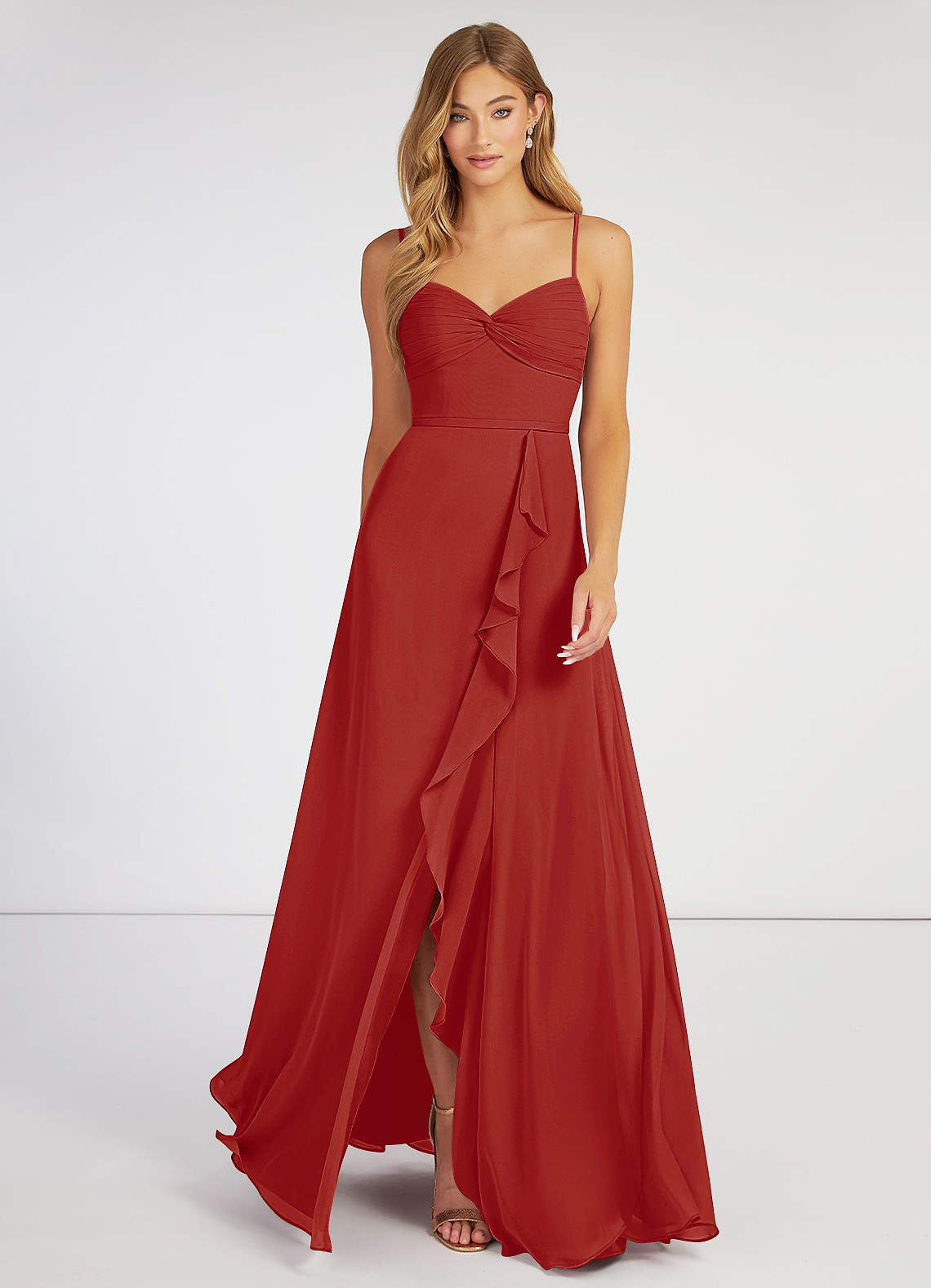 Terracotta Azazie Evaline Bridesmaid Dresses Azazie