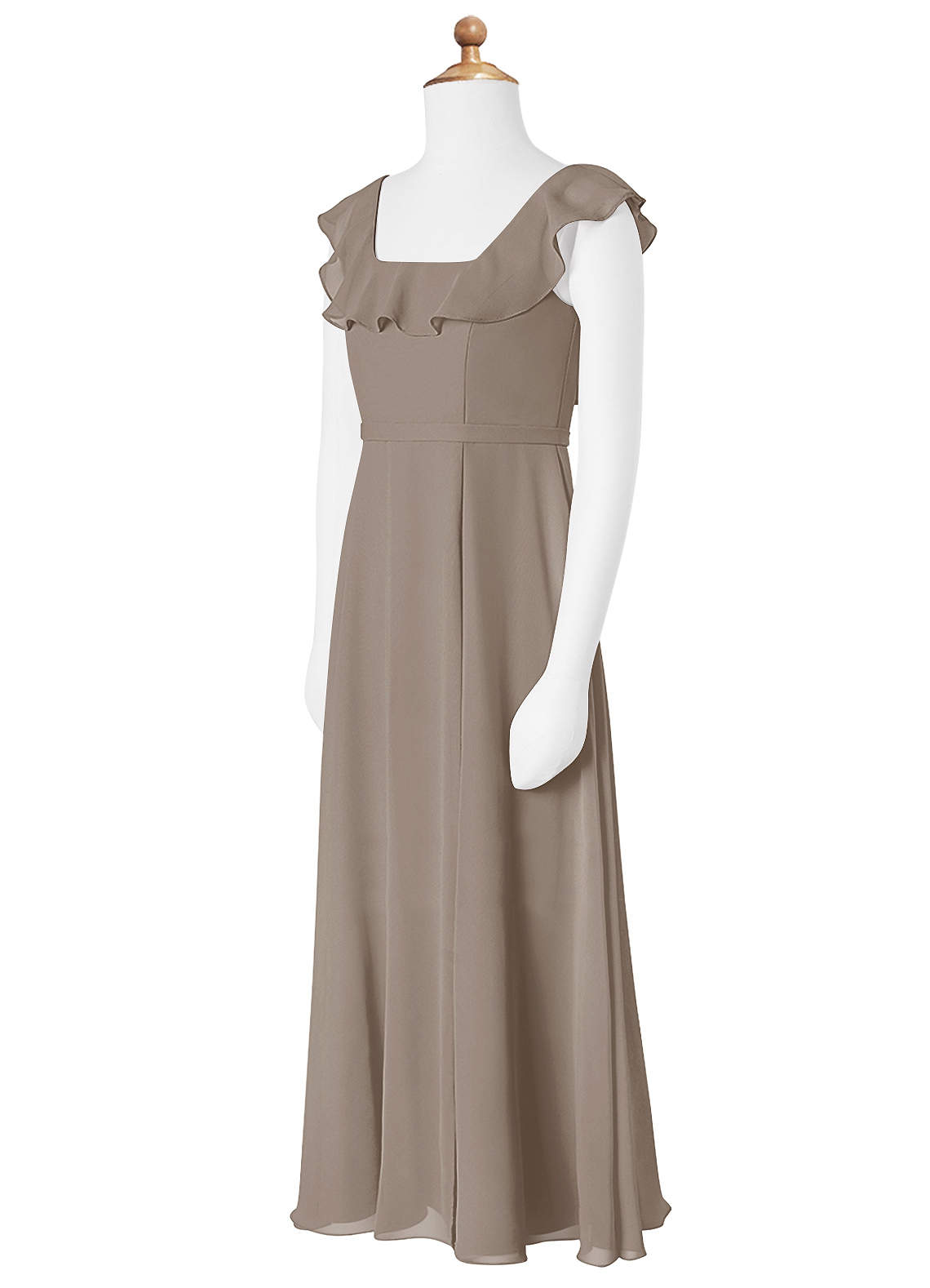 Azazie Jinny Junior Bridesmaid Dress in Taupe Azazie