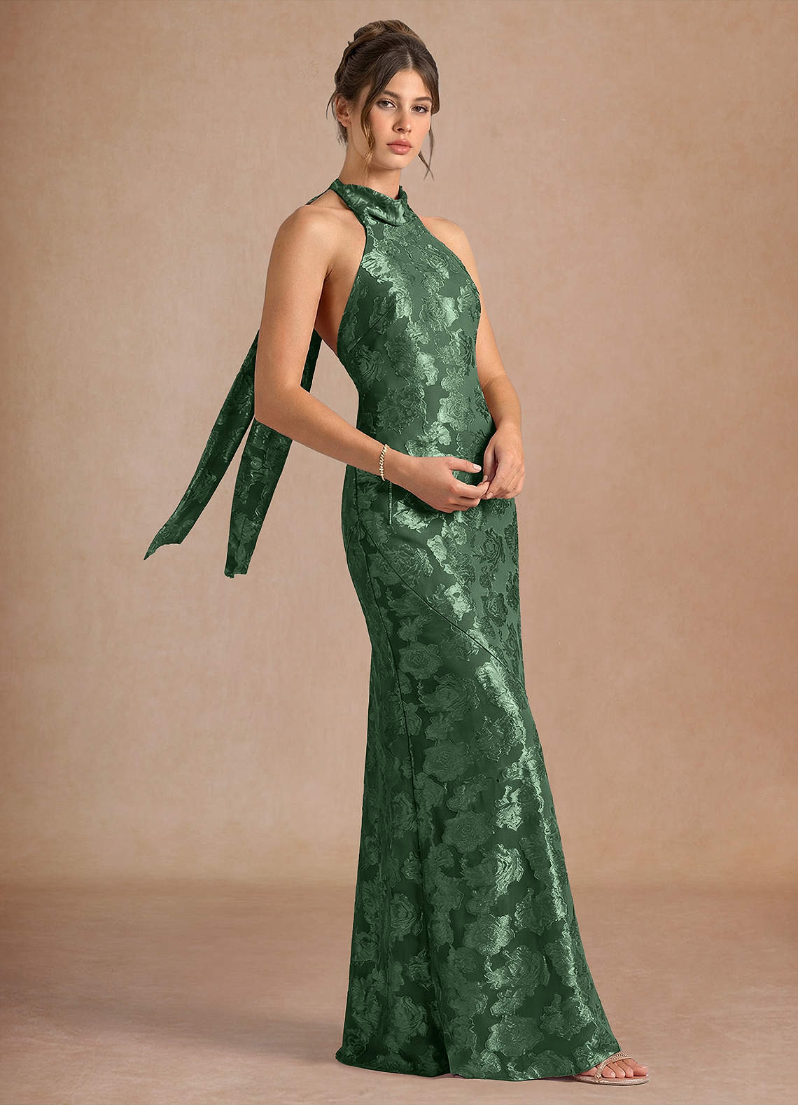 eucalyptus green maxi dress Dillon Camel Color