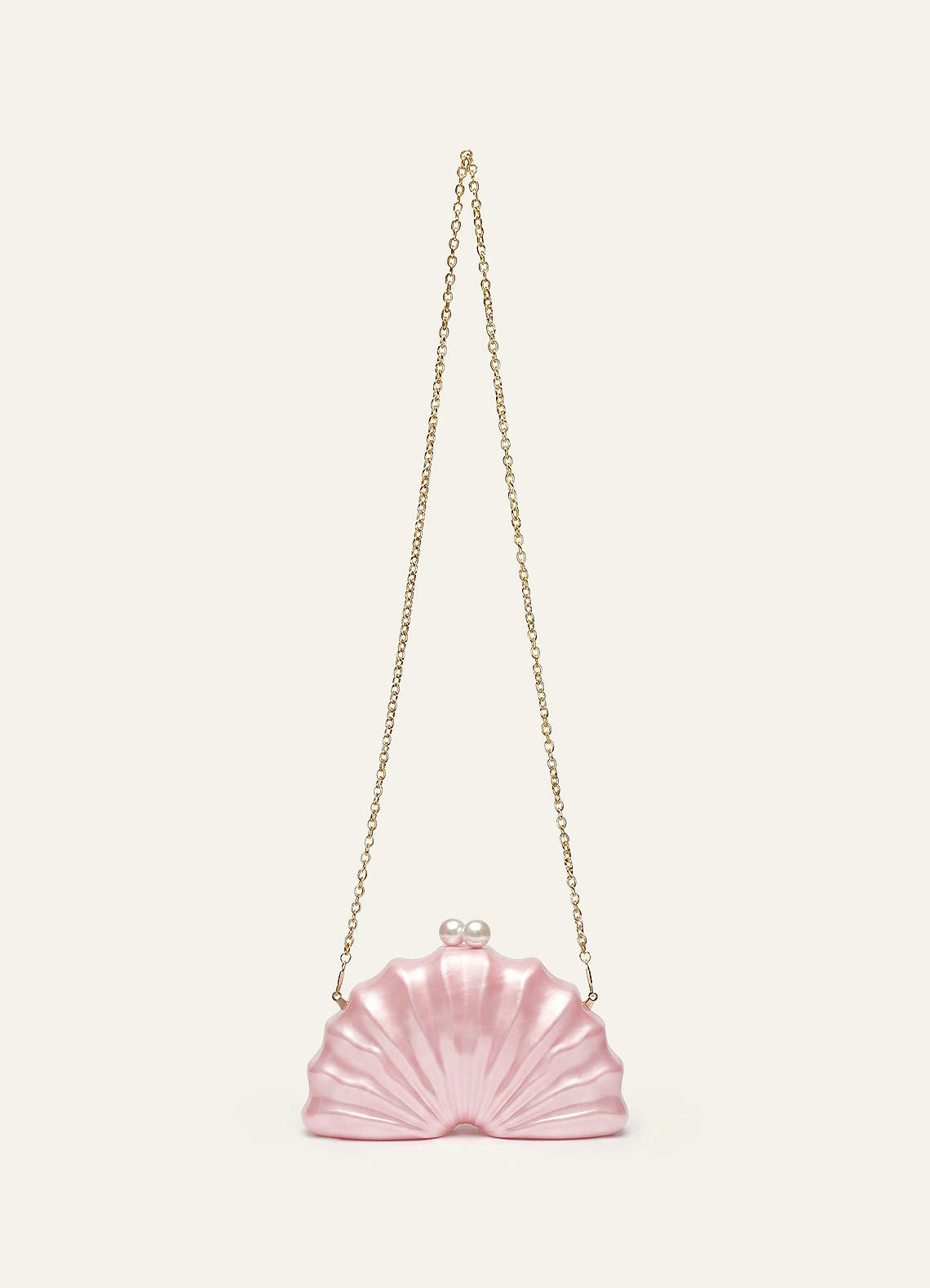 front Pearl Shell Acrylic Clutch Bag