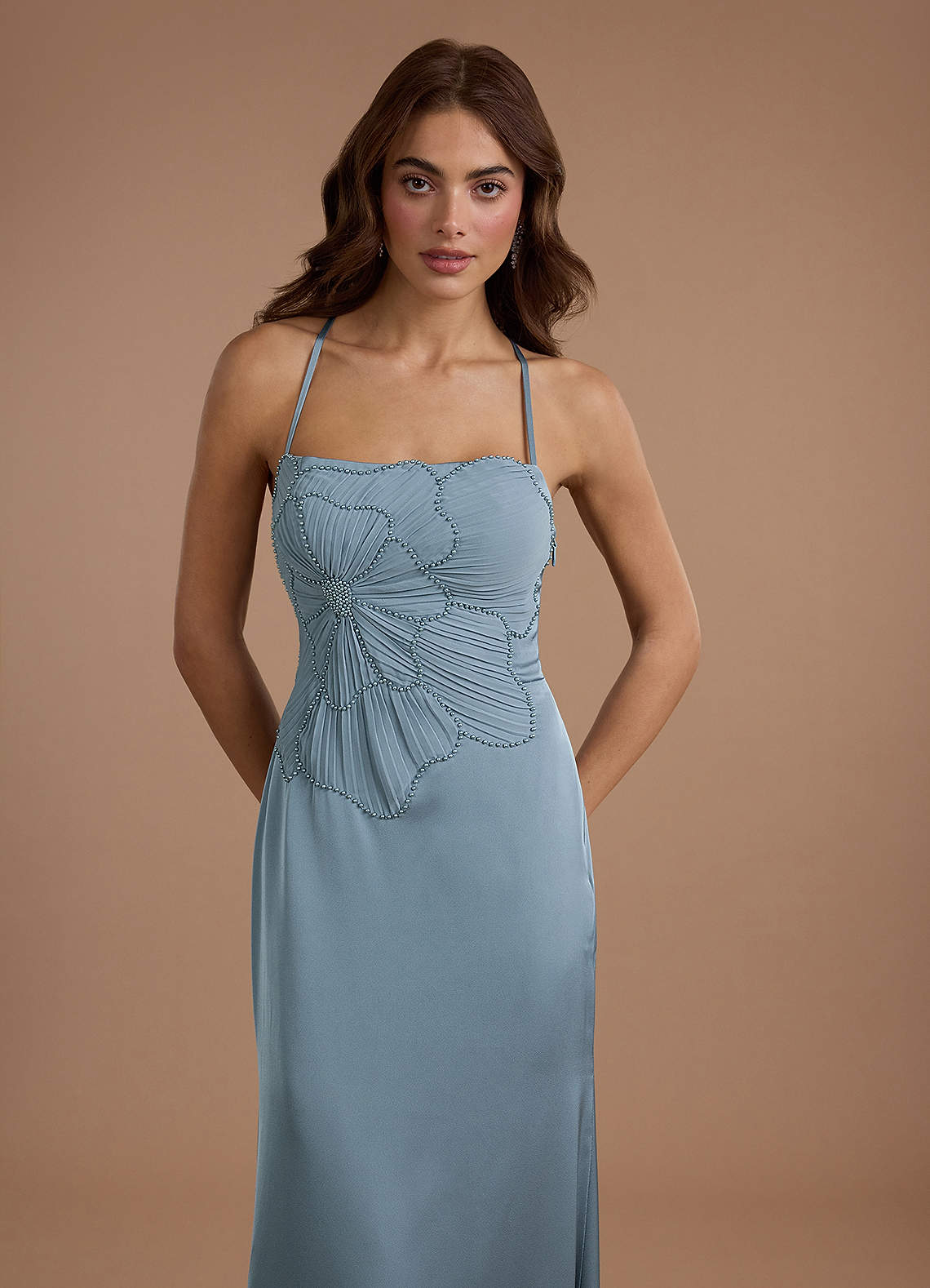 Maxi jurk Eri Poederblauw image4