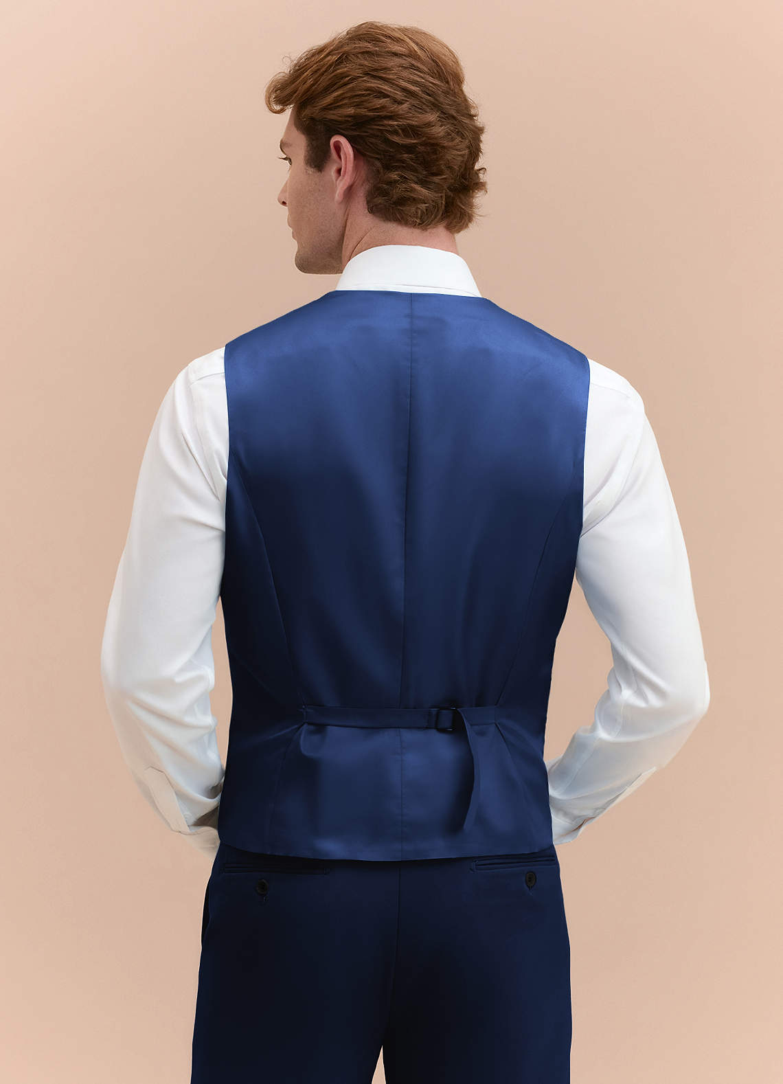 James Blue Structured Stretch Suit Vest | Classic Regular Suit Vests |  Azazie