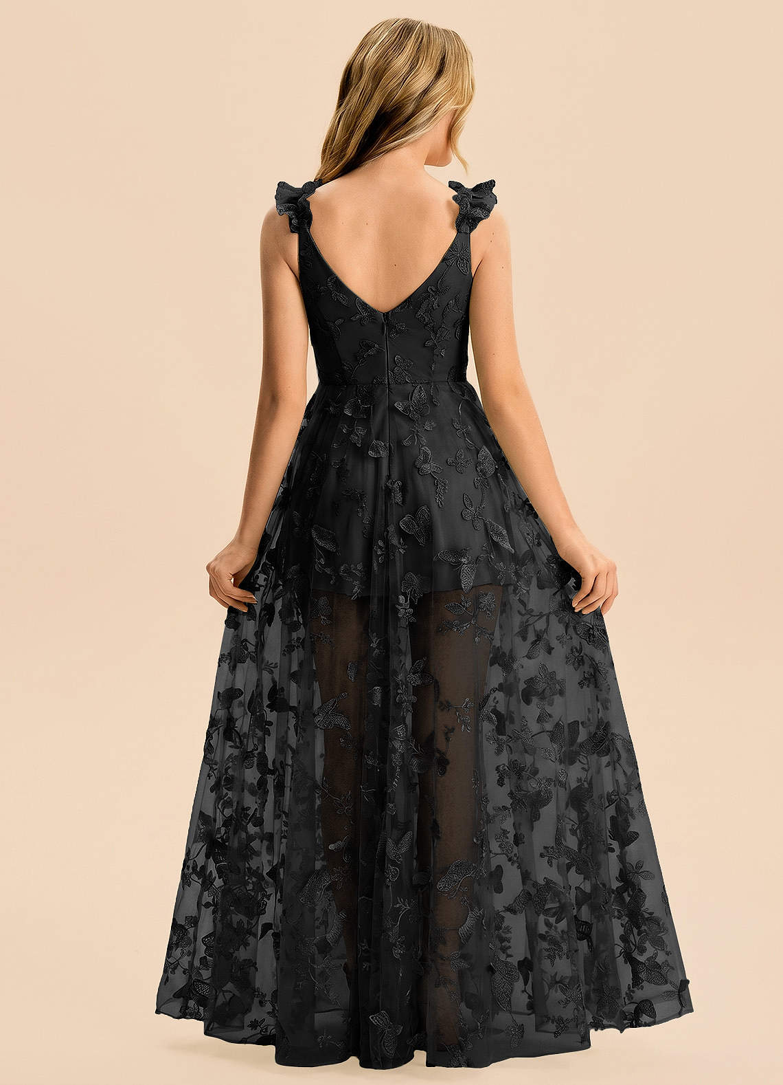 front Azazie Ava Junior Formal Dress