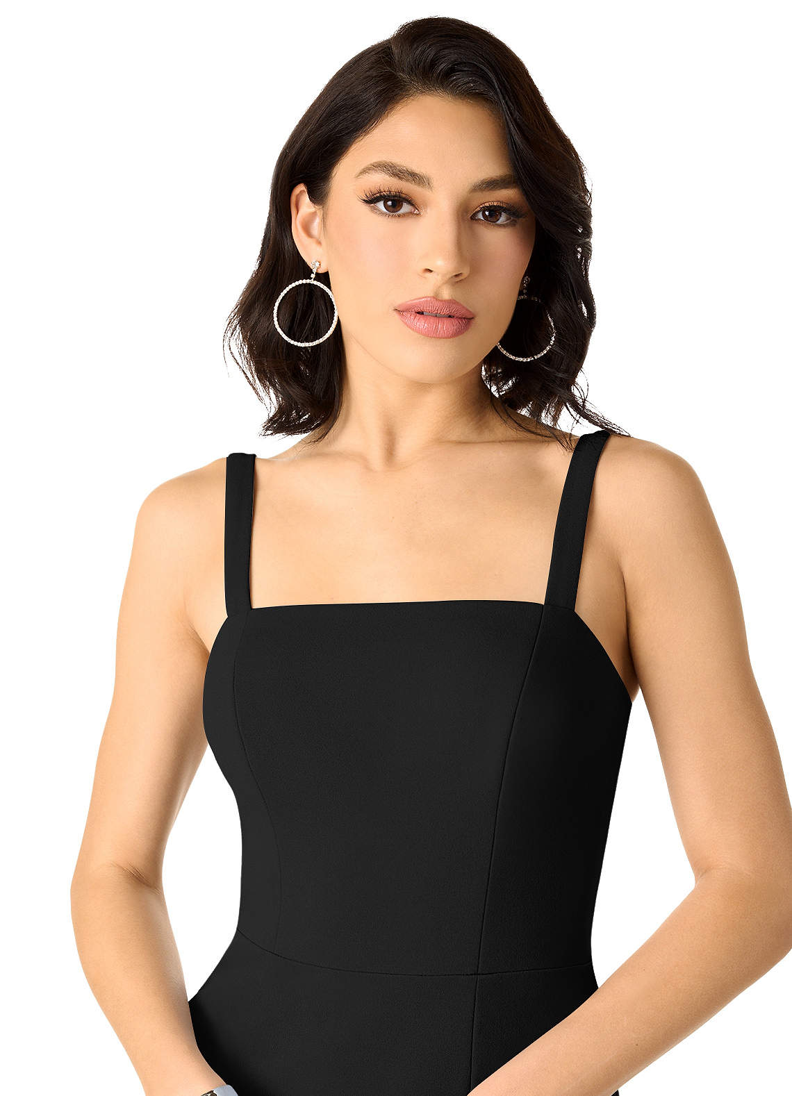 sachin and babi light blue dress BHLDN Juliana High-Neck Side-Slit Stretch Crepe Maxi Dress Midnight Navy 18  New main image 1