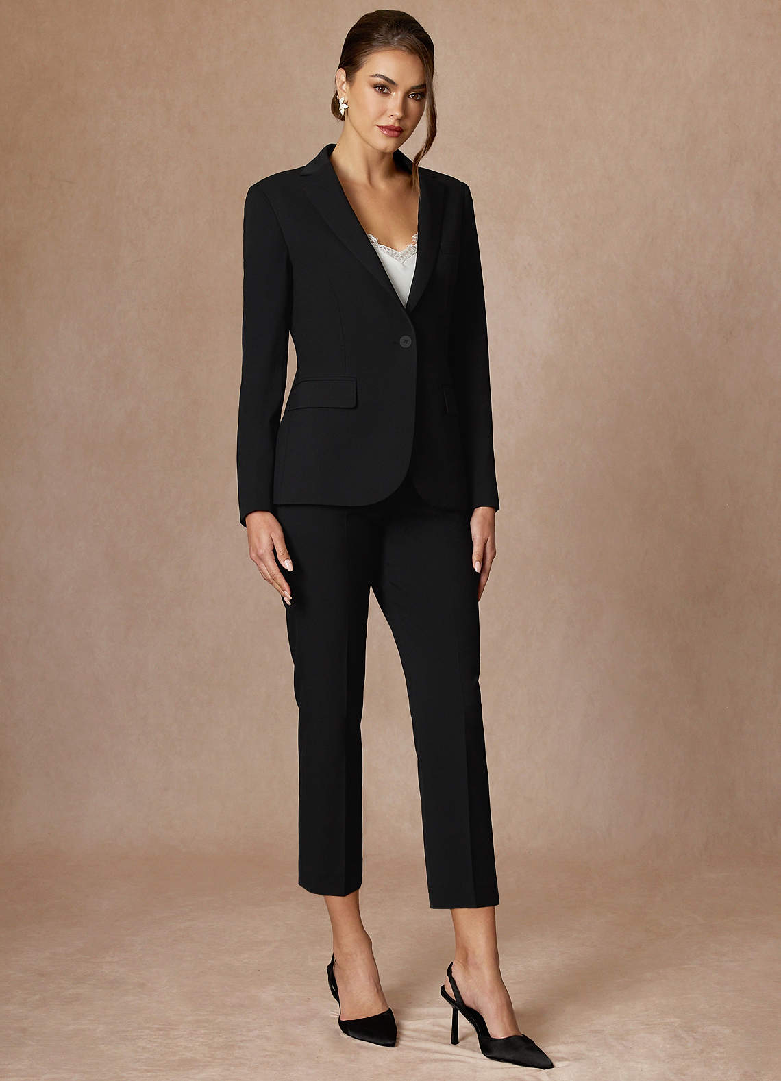 front Kennedy Black Refined Weave  Performance Blazer