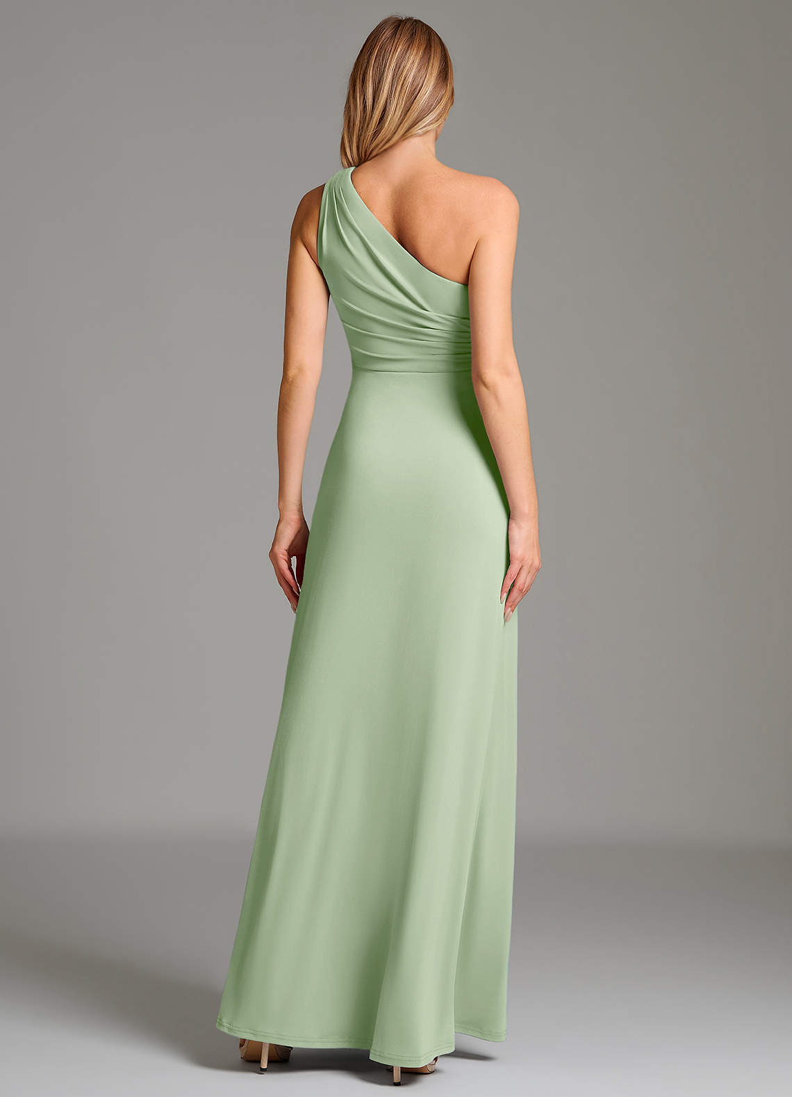 colorblock a line dress DIY Grey Jersey Convertible A-line Long Charming Wedding Party Bridesm   Wish Gown