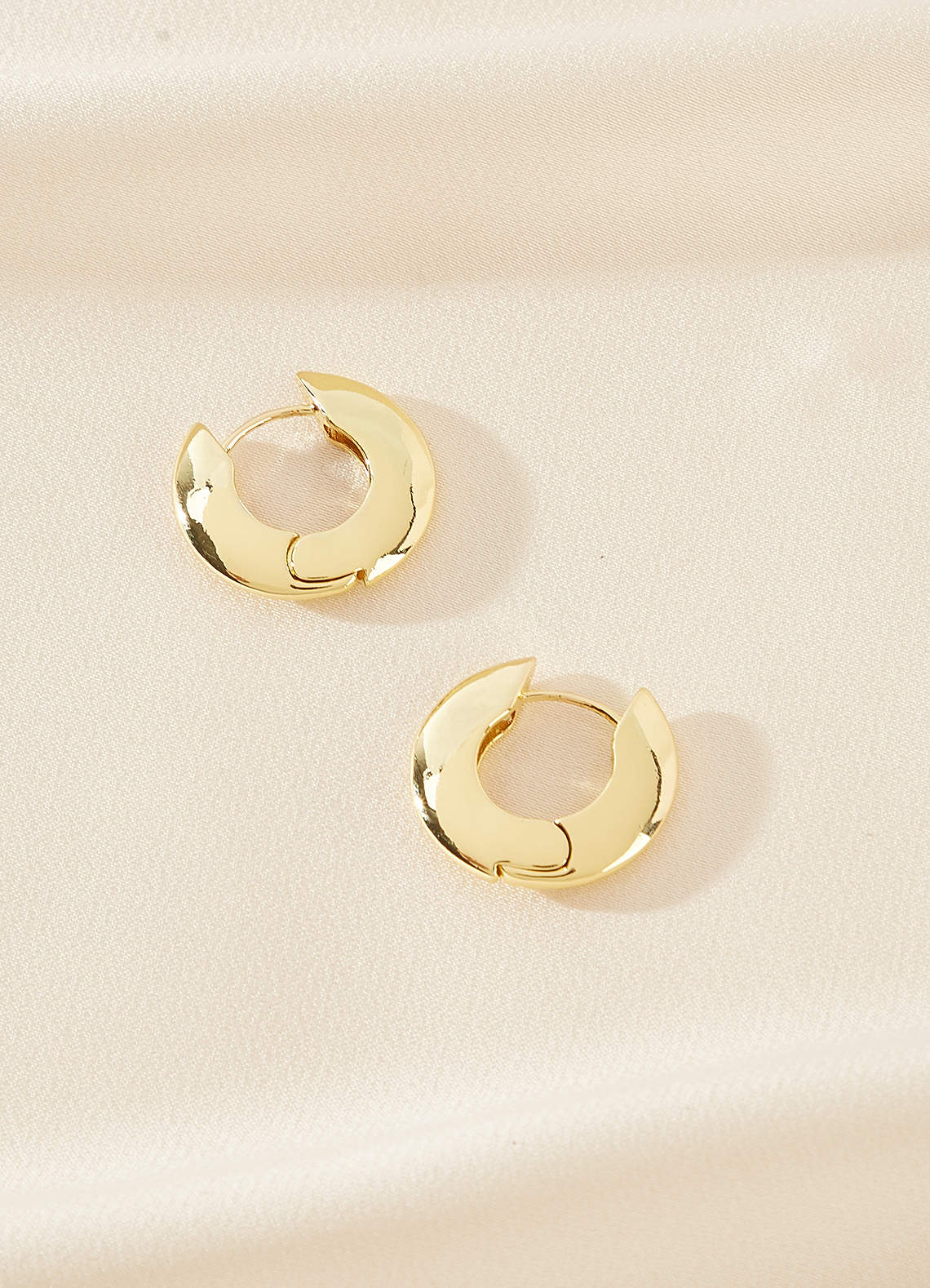 front Pendientes de aro mini anchos