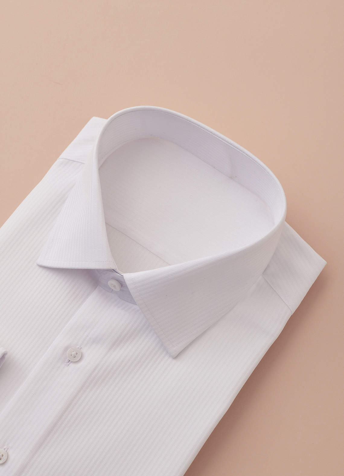 front Aiden CriWhite 100% Cotton Non-Iron Striped Dress Shirt