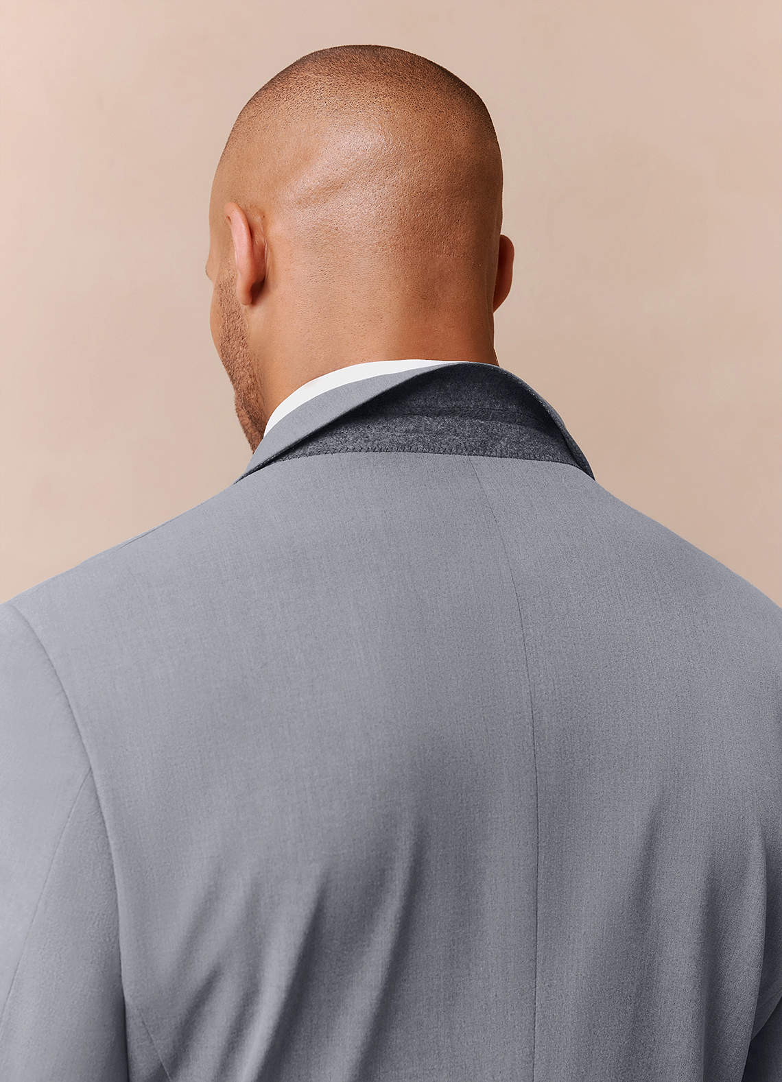 front Savile Grey Wool Blend Suit Jacket