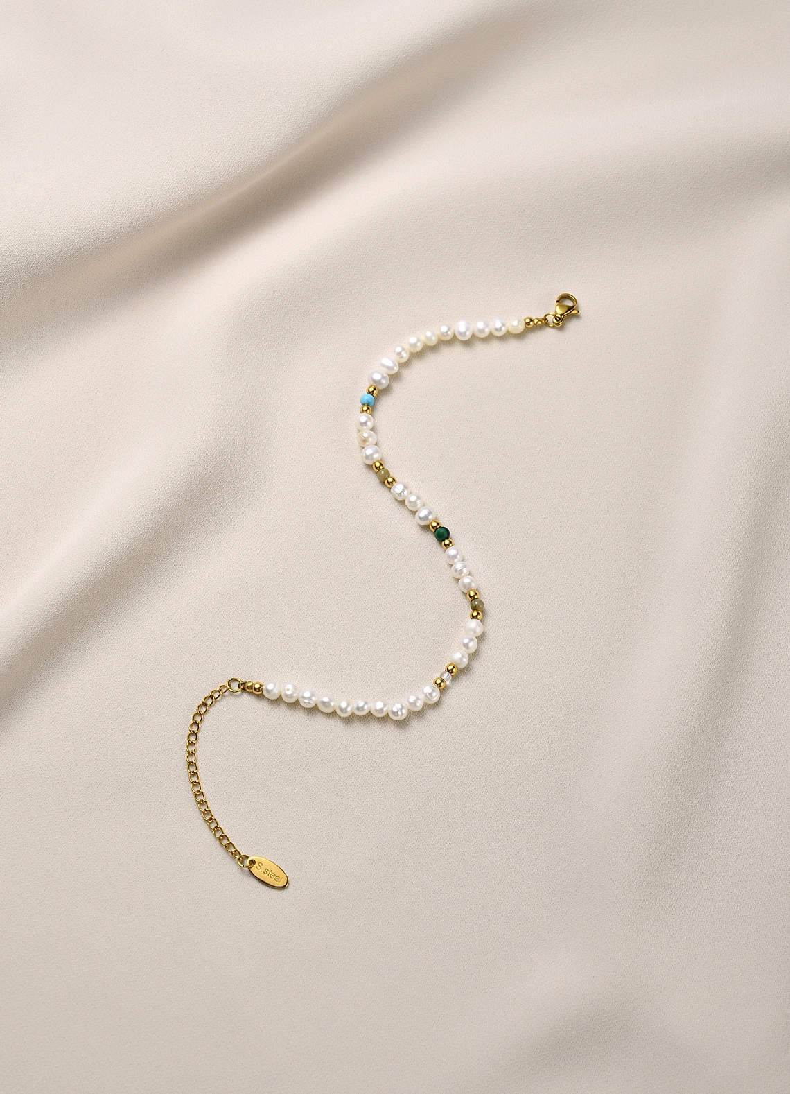 front Bracelet en pierre de perle Christine