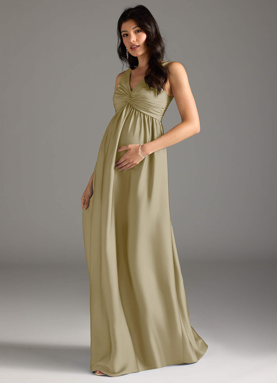 slim fit dress slacks Maternity Sienna Satin Dress