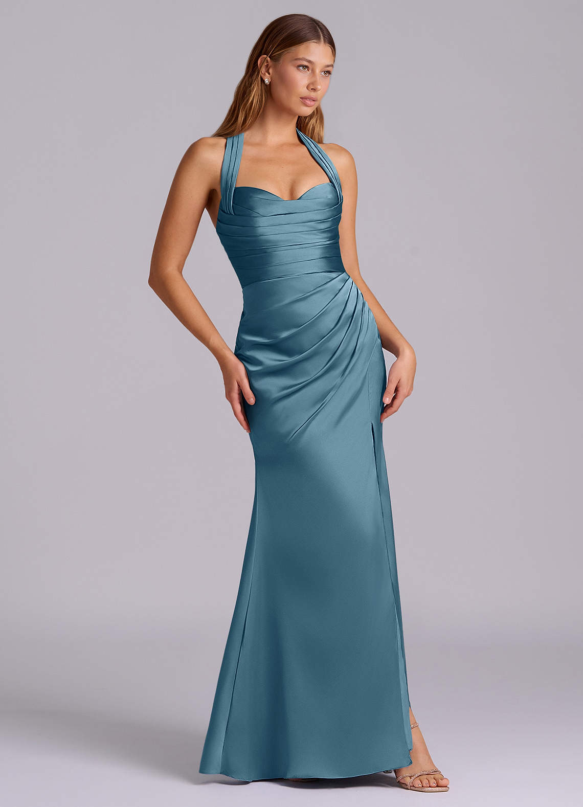 destiny bridesmaid dresses Azazie Mermaid Sweetheart Floor-Length Stretch Satin Bridesmaid Dresses
