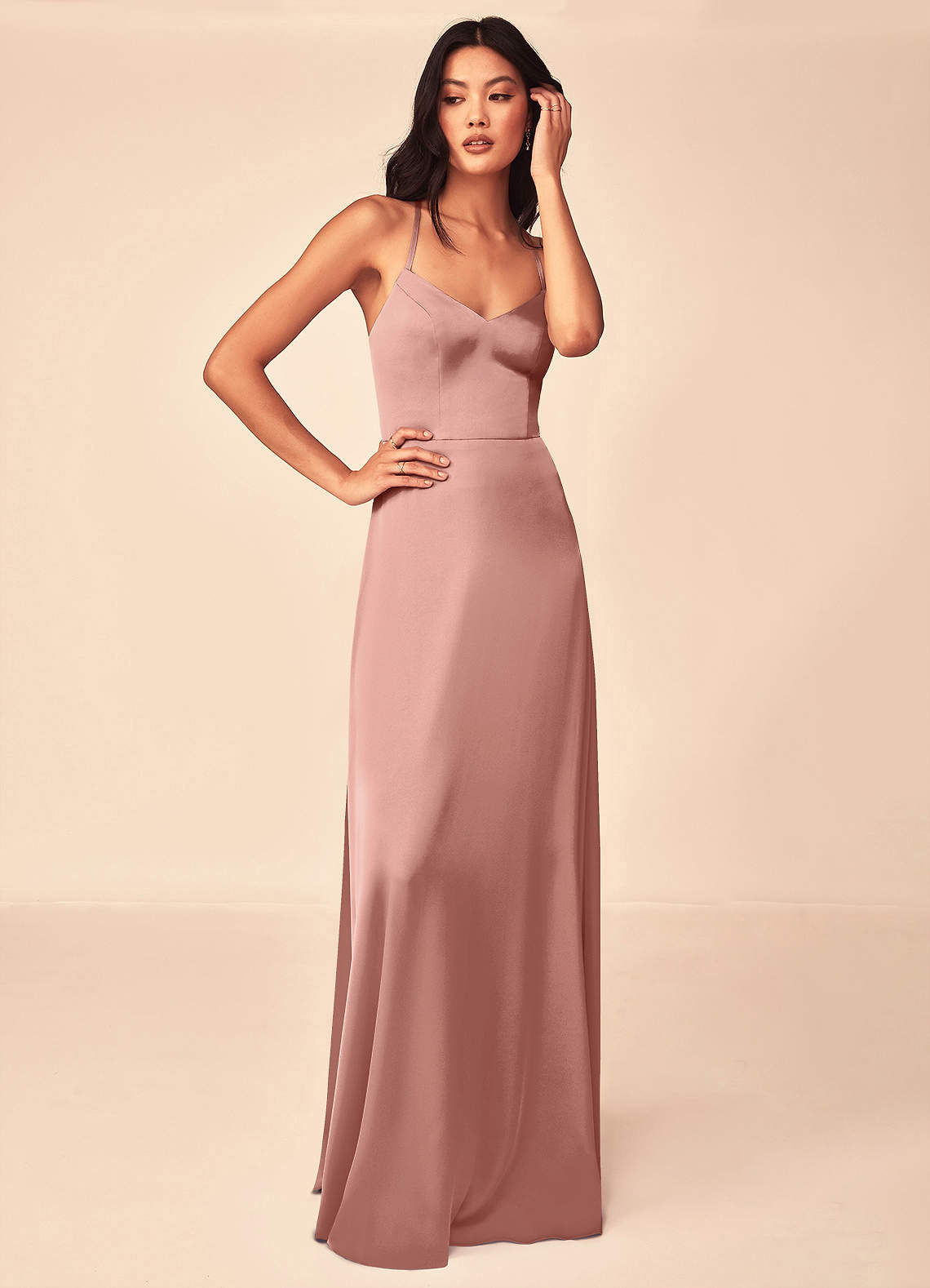 Rosette Azazie Mei Stretch Satin Dress Bridesmaid Dresses | Azazie