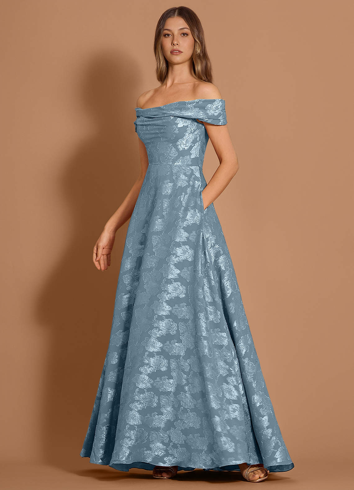 slim fit dress slacks Miranda Formal Sequin Sleeveless Long Dress