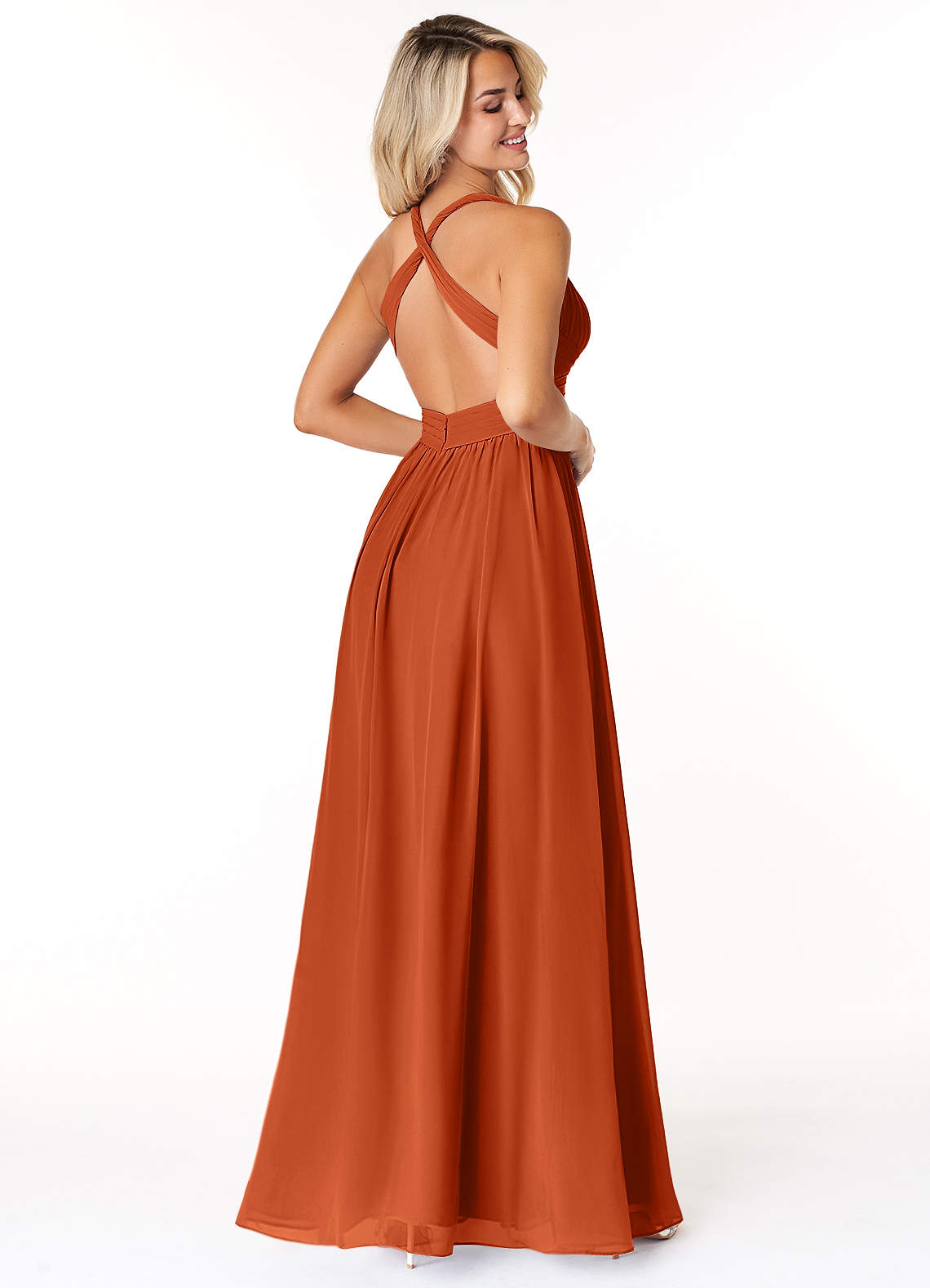Azazie Ashia Burnt Orange Bridesmaid Dresses Azazie UK