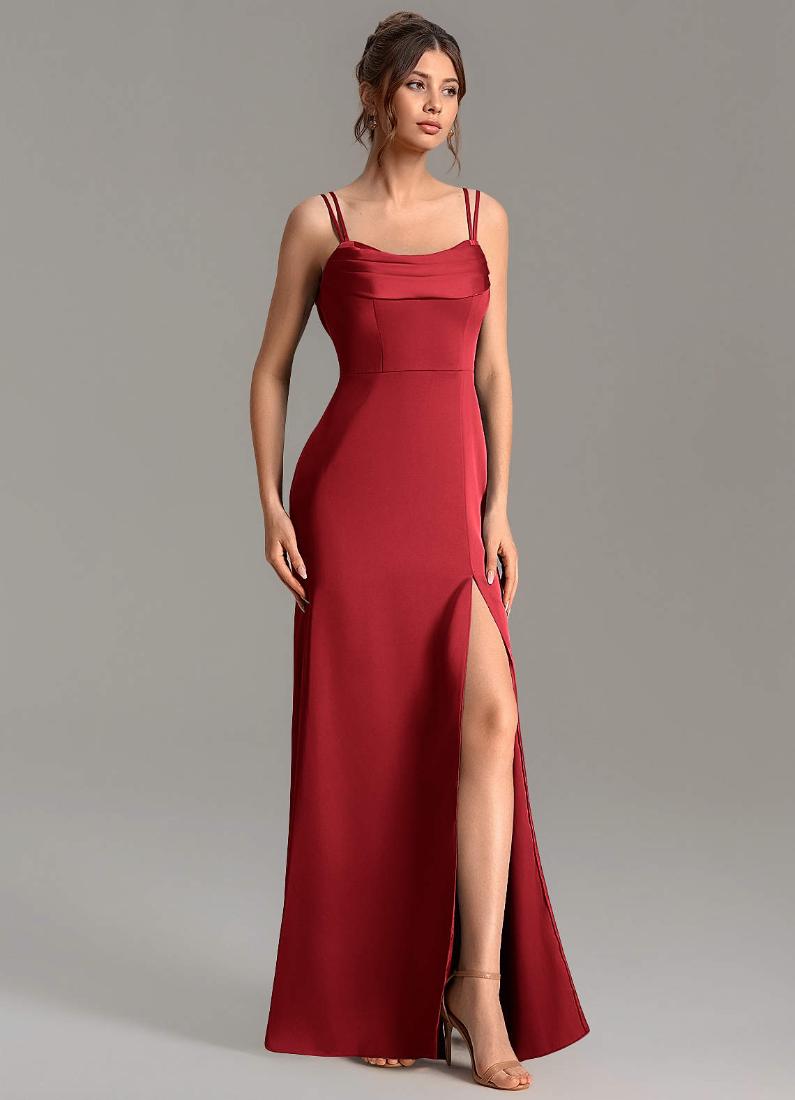 red sweetheart neckline bridesmaid dress Azazie Egypt Color:forest green line skirt Offer+314 Boden Tulle Ruffle Maxi