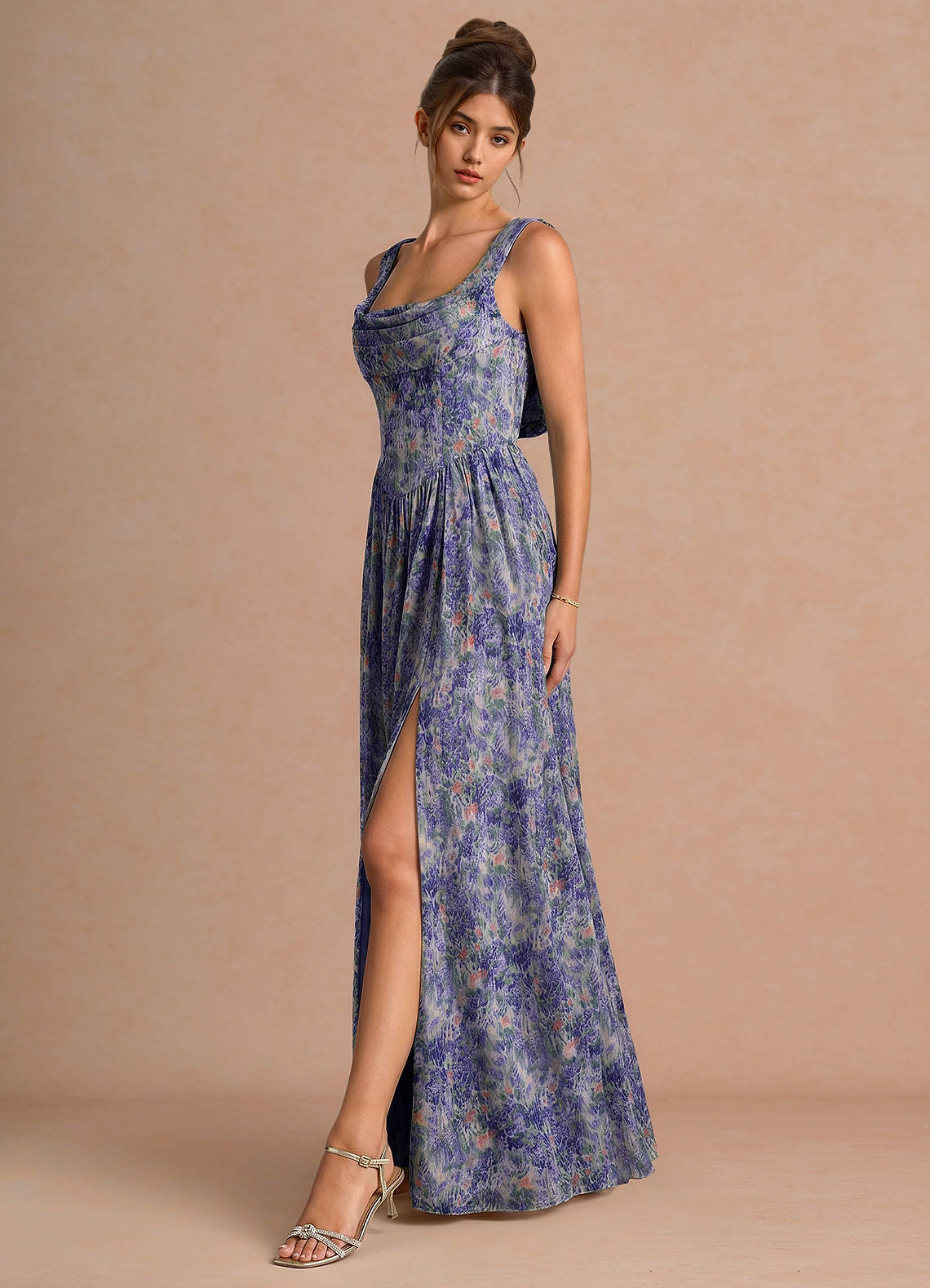 Aurore Lilac Floral Maxi Dress image3