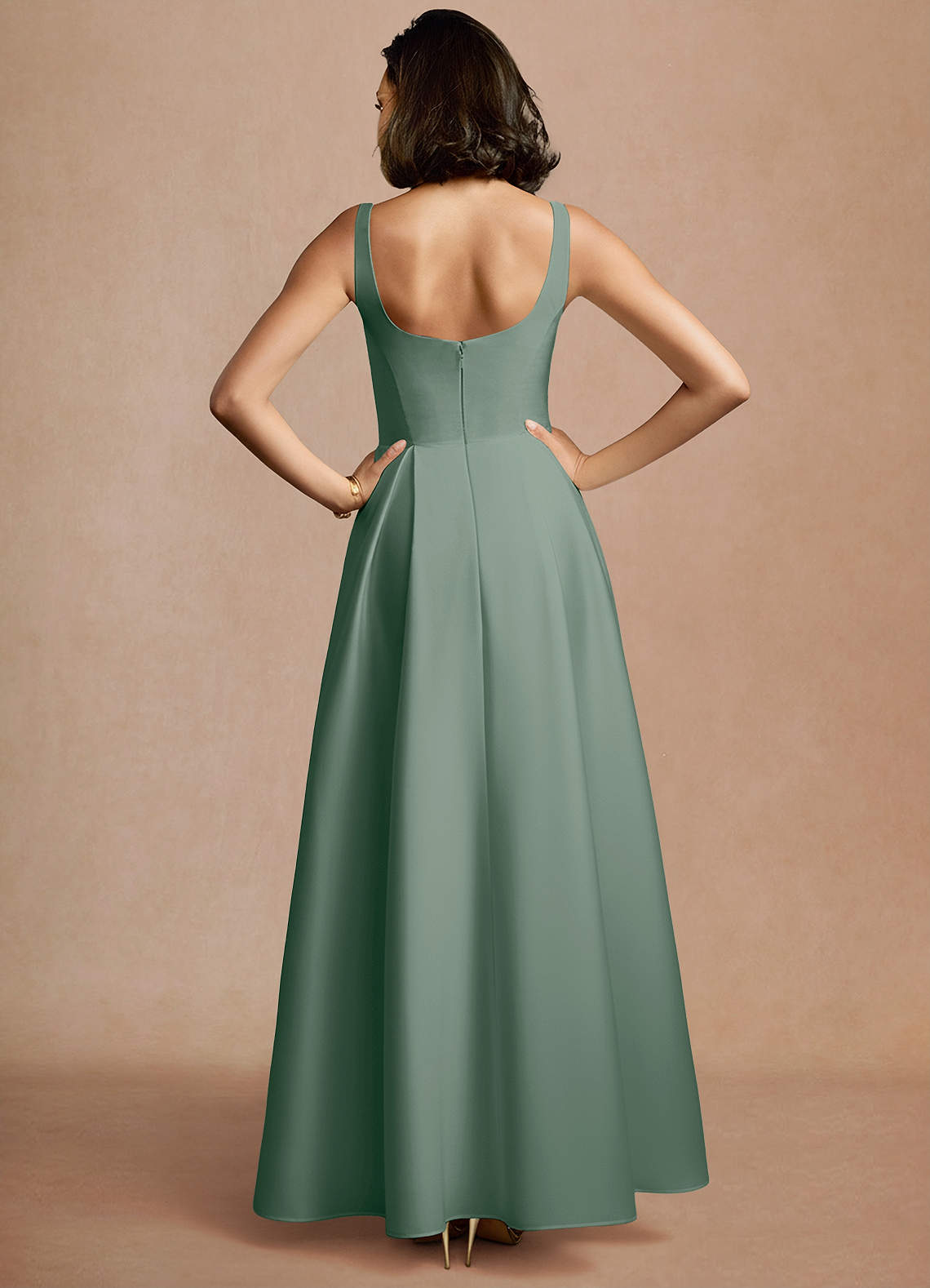 Olivia Vintage Sage Maxi Dress | Azazie