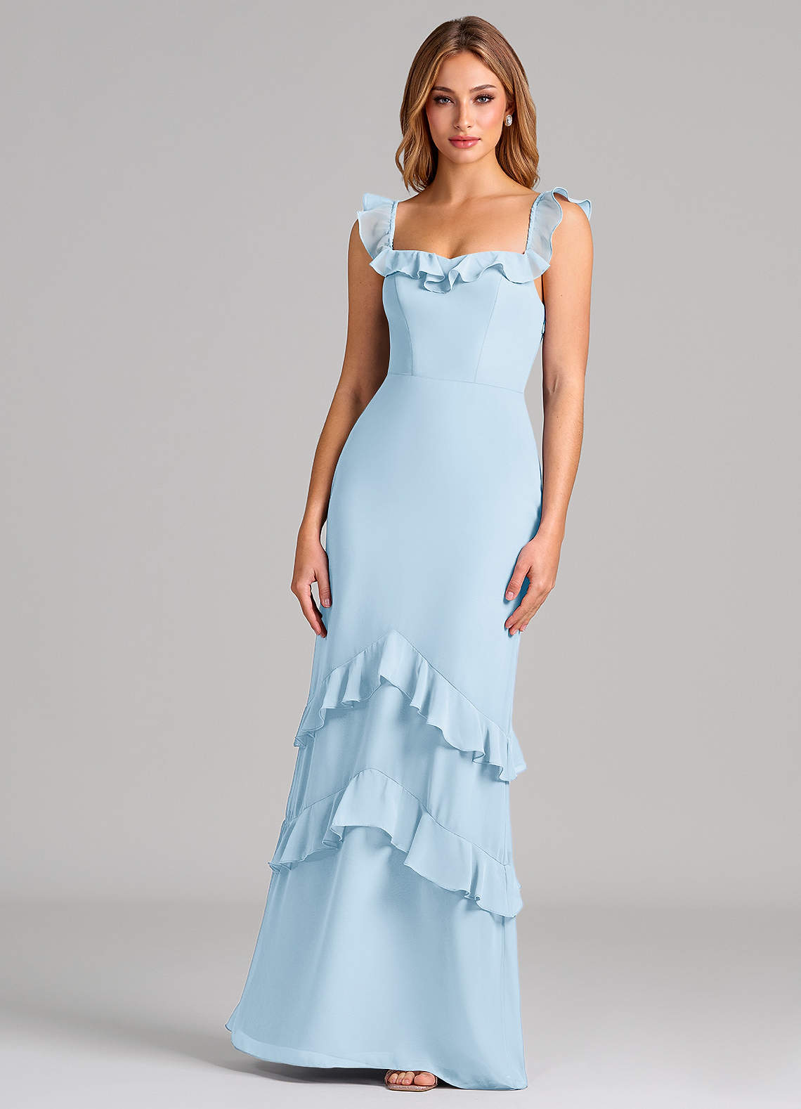 green emerald velvet dress One-Shoulder Bridersmaid Dresses Royal Blue Sheath/Column Sleeveless Long Formal Evening Gowns with Split Side & Appliques, As Pic main image 1