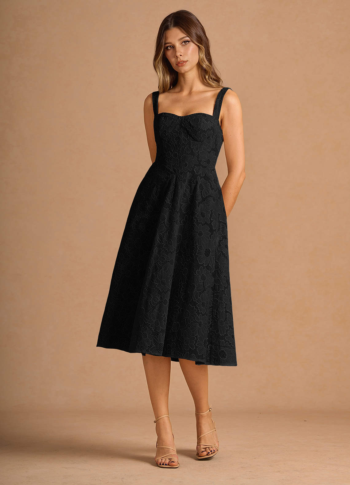 Vestido Negro Midi Liz image1