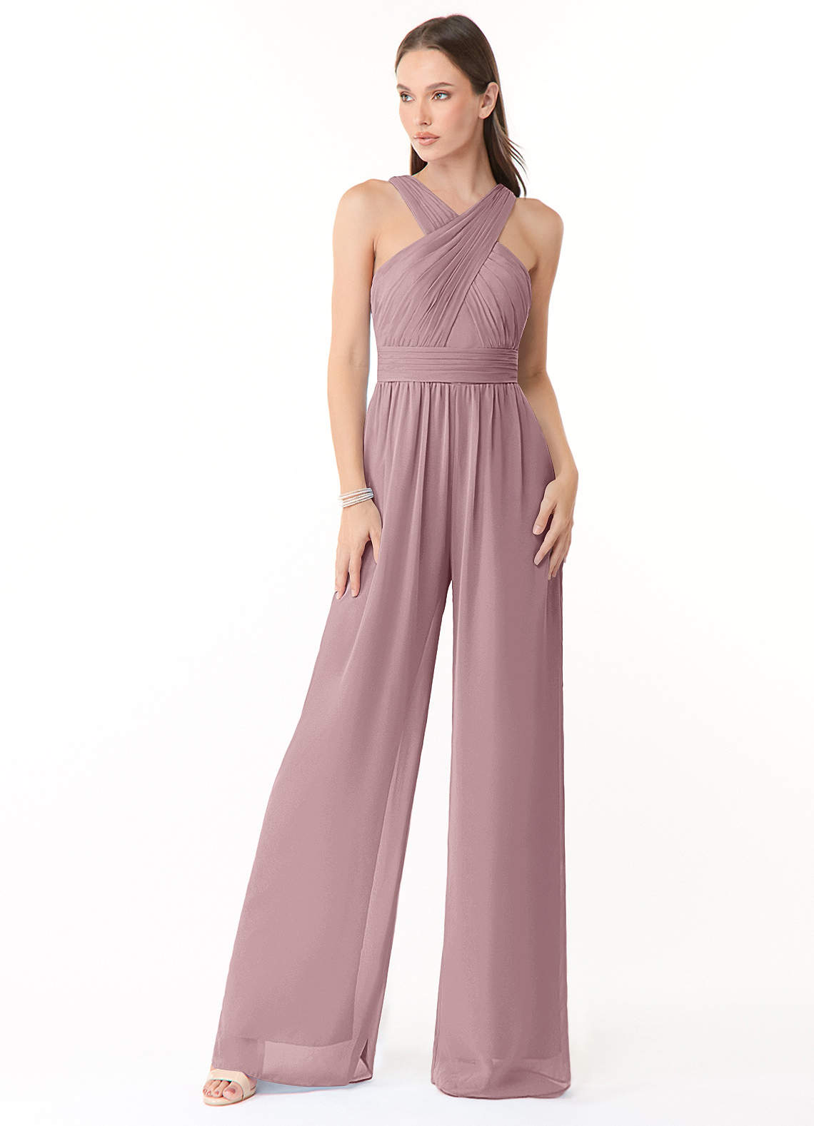 Dusty rose cheap bridesmaid jumpsuit