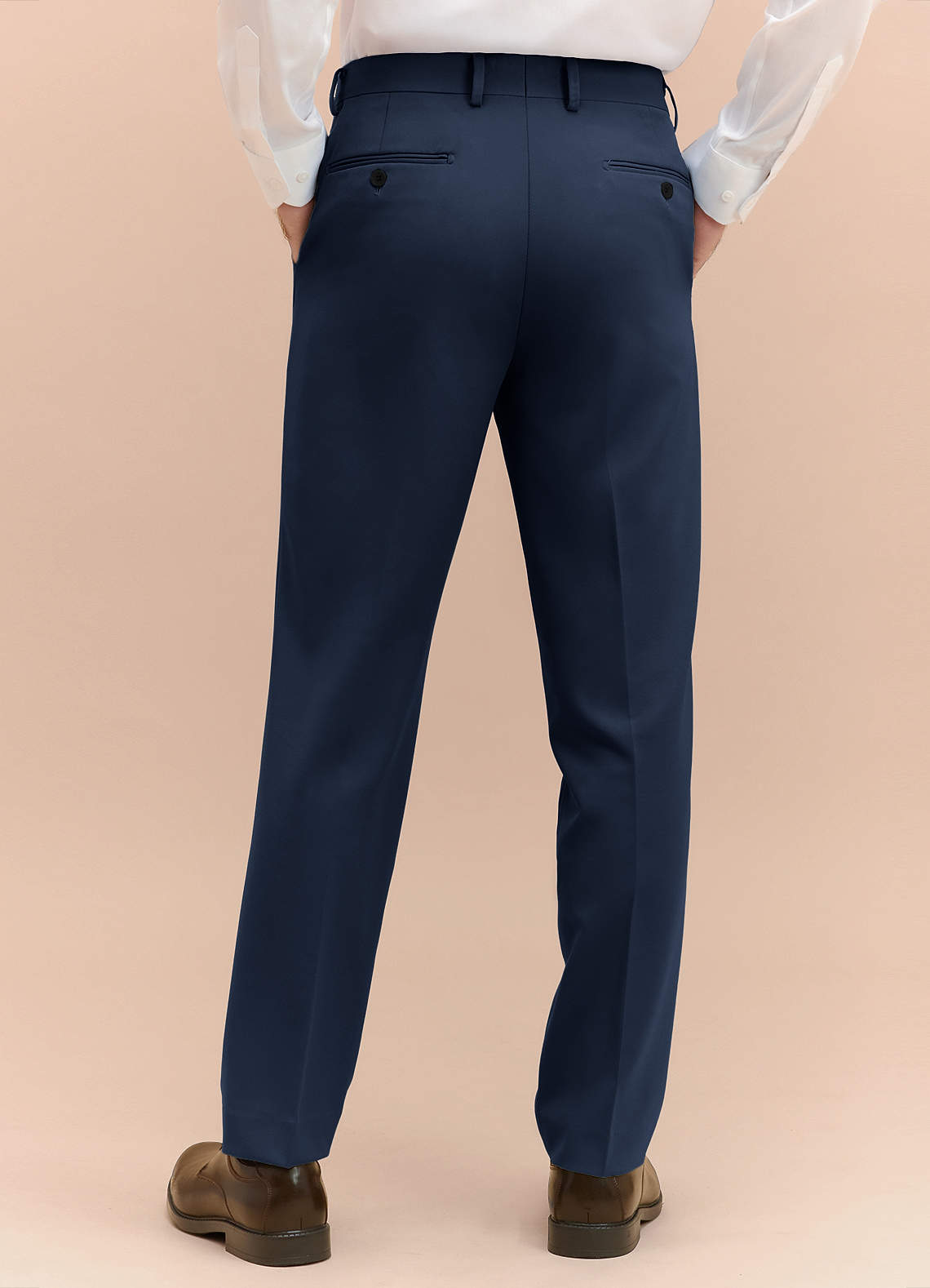 front James Dark Navy Structured Stretch Dress Pants