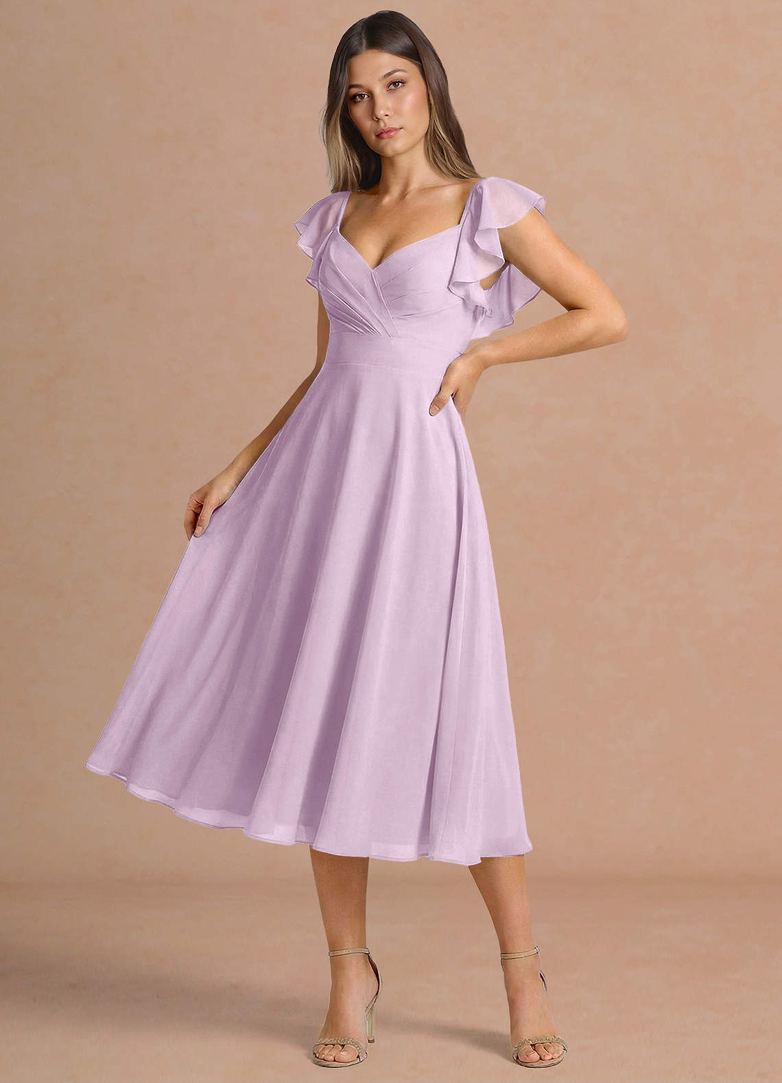 lilac bridesmaid dresses midi Pale Lilac Multiway Bridesmaid Dress