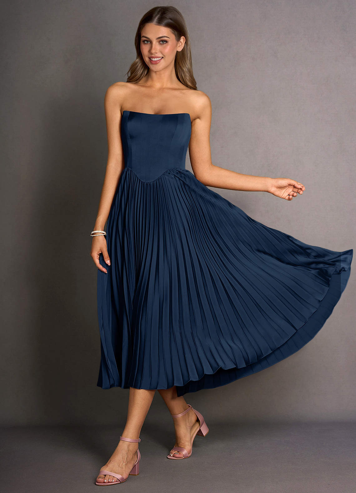 Celene Navy Midi Dress image1
