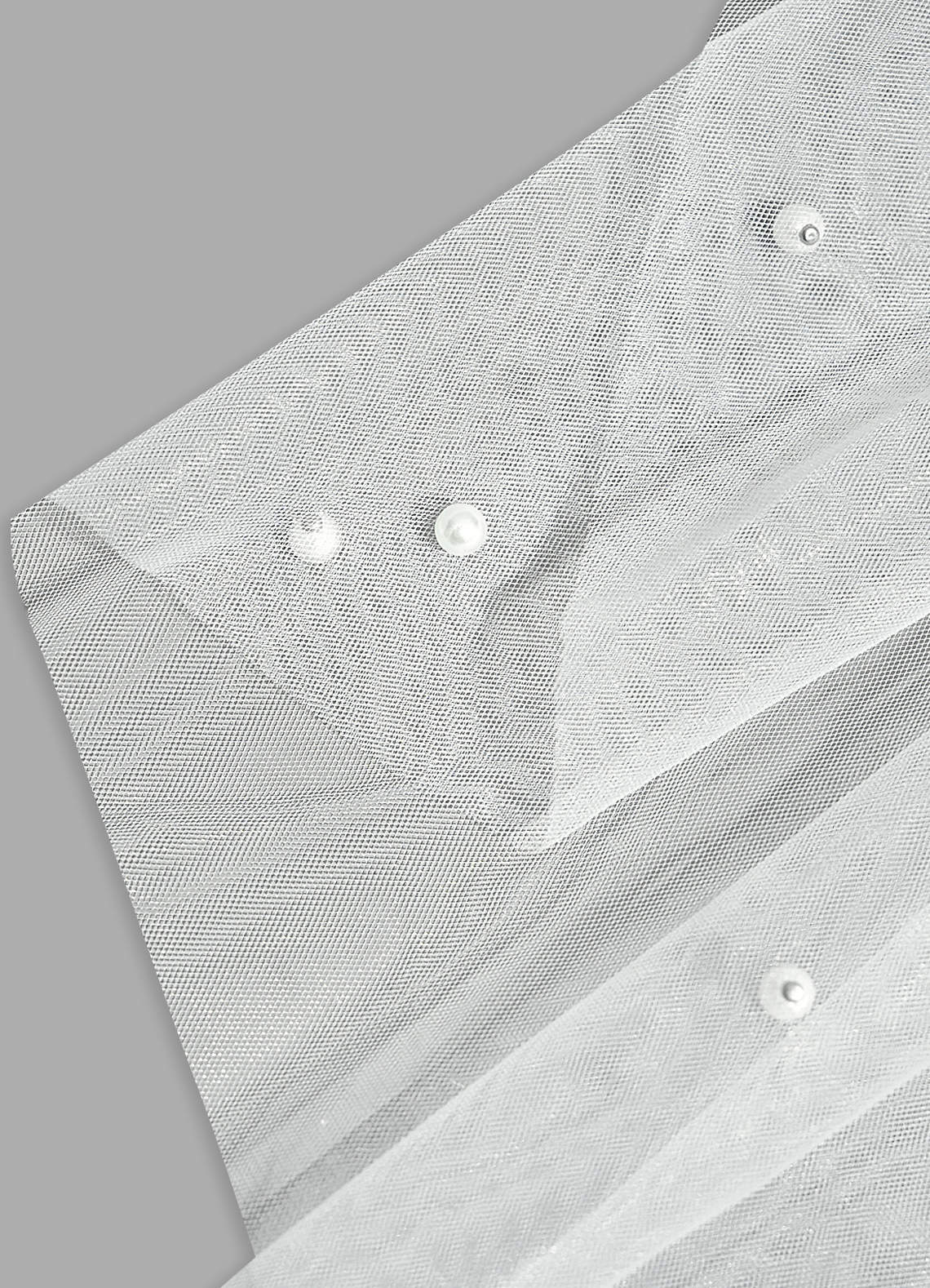 front Olive Pearl Hip Length Veil