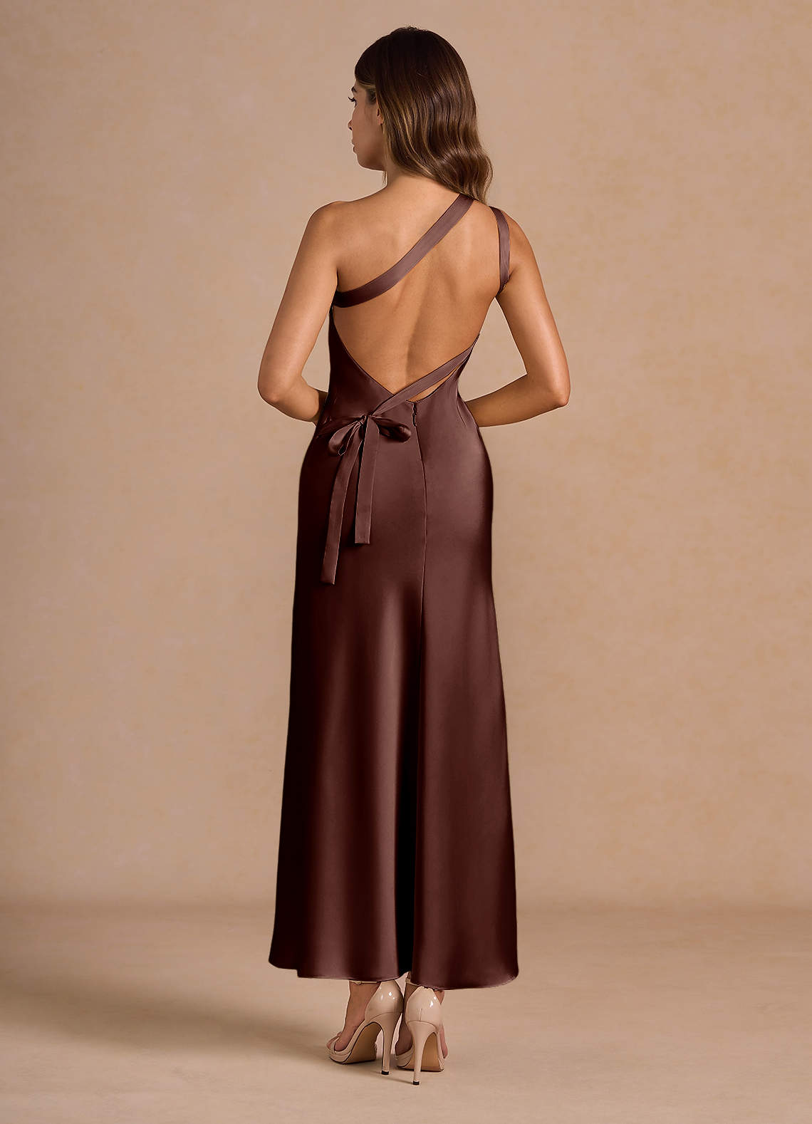 美品♡TOCCA JULIAN DRESS Monroe Mocha Coco Maxi Dress | Azazie CA