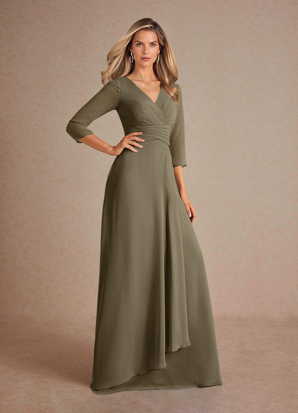 mother of the bride olive green dresses 23 Mother-of-the-Bride That Aren't Matronly length skirt Reid Mothers Dress | Kennedy