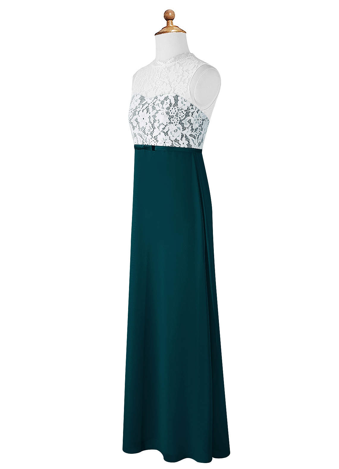 Azazie Rana Junior Bridesmaid Dress in Pine | Azazie UK