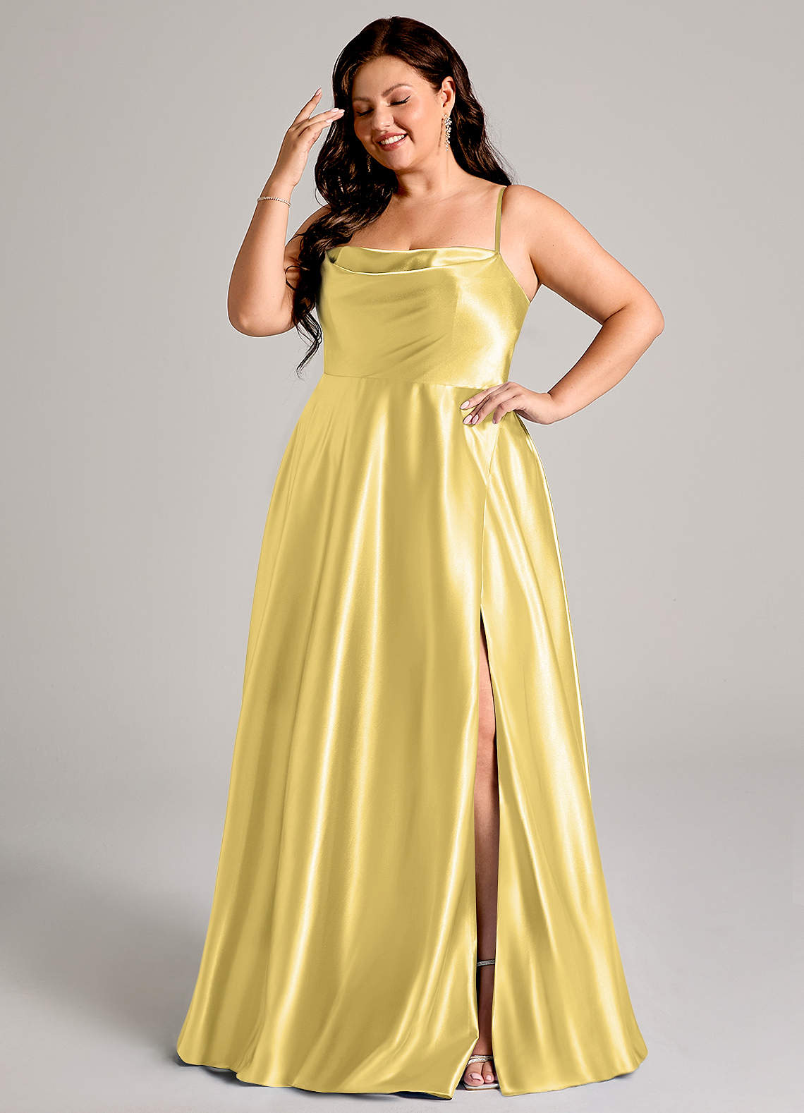 dress yellow gold LONG YELLOW DRESS WITH CRISS-CROSS STRAPS