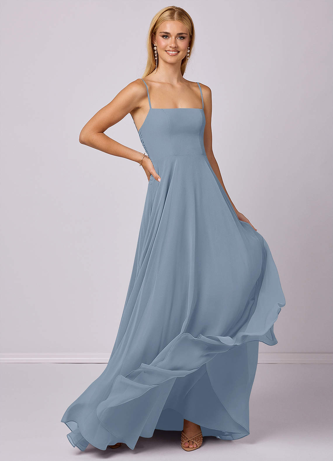 Barbie ♥ Azazie Bridesmaid Dresses A-Line Chiffon Floor-Length Dress image2