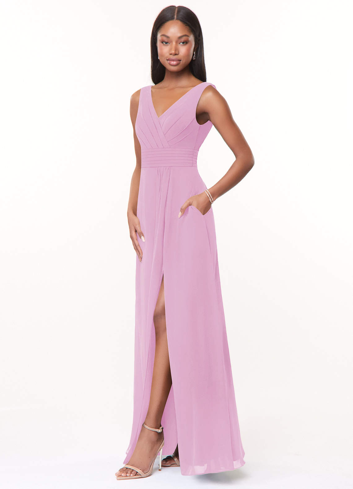 karina pink dress Kpop Pink Cowl Neckline Satin Dress | Karina - Aespa