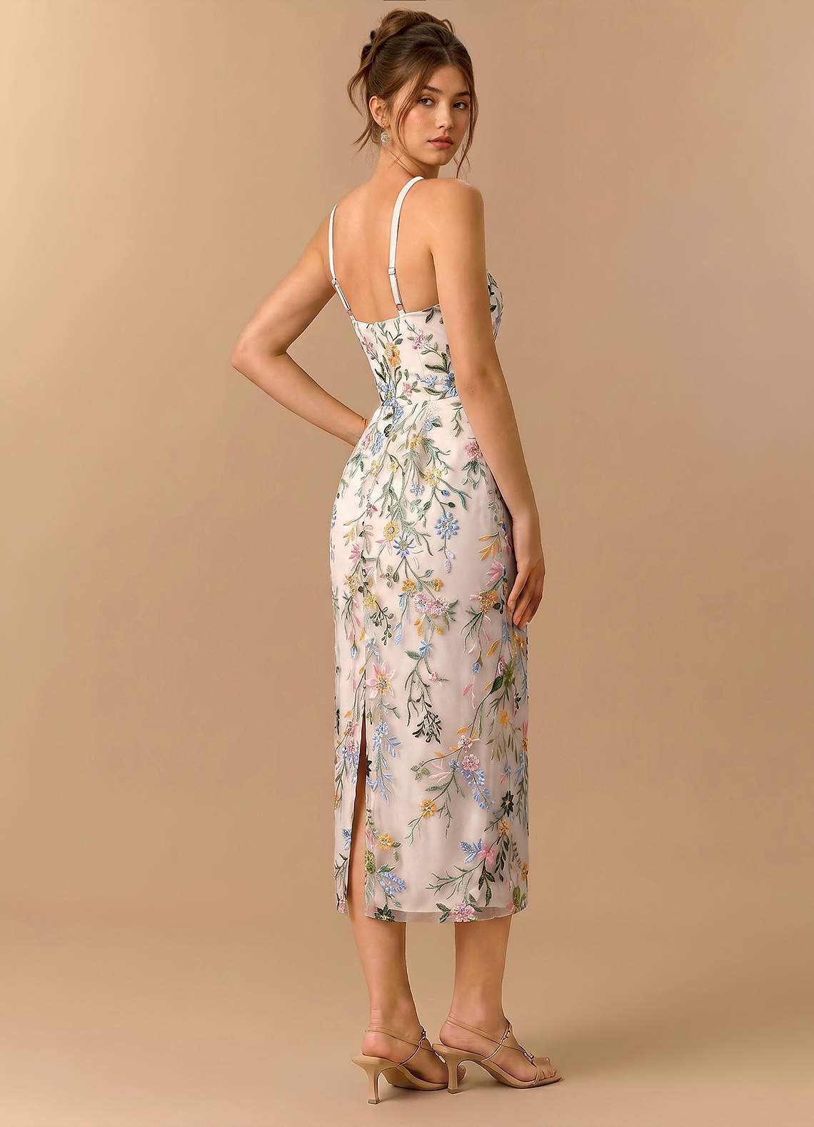blush colored midi dress Can't Wait Blush Pink Floral Midi Dress, Medium - The Mint Julep Boutique