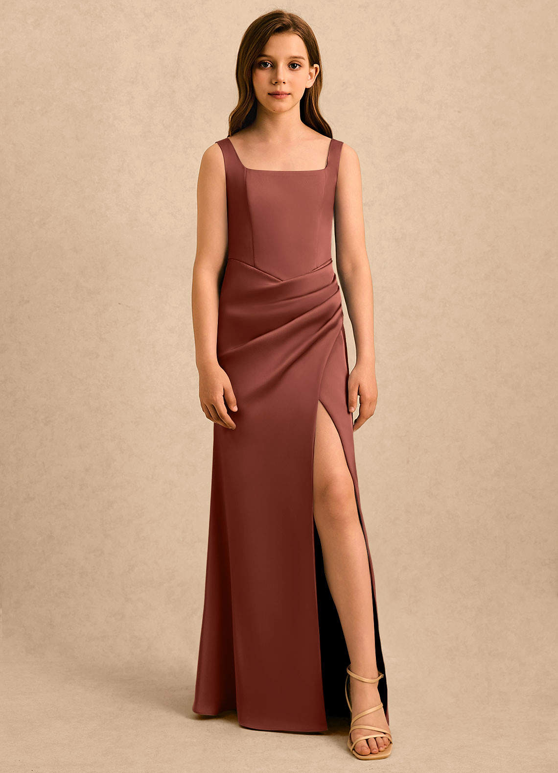 auburn formal dresses Women's Flutter Sleeve Open-Back Velvet Maxi Dress with Draped Wrap Skirt