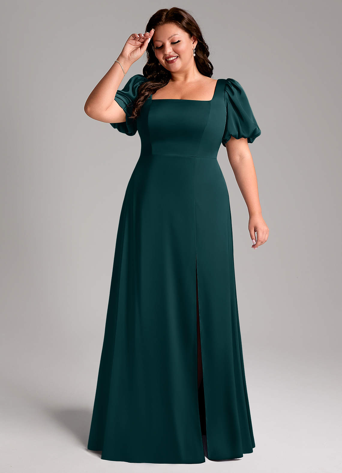 Azazie Fyona Pine Stretch Satin Bridesmaid Dresses | Azazie Azazie Fyona Pine Stretch Satin Bridesmaid Dresses | Azazie