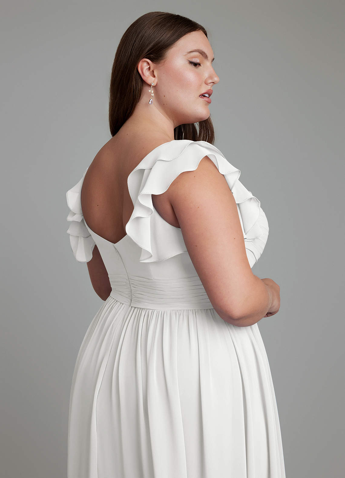 Azazie Anaya Bridesmaid Dresses White A-Line Sweetheart Neckline Chiffon Dress image14