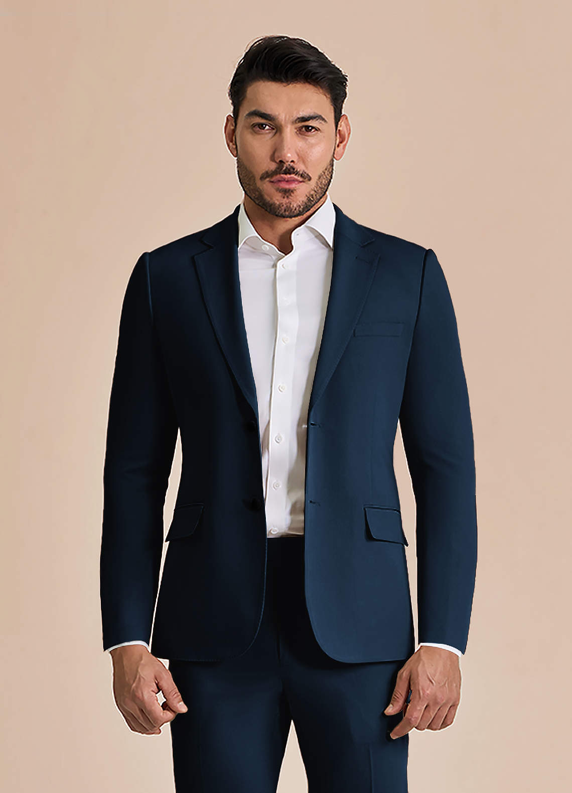 front William Navy Blue Comfort Blend  Suit Jacket