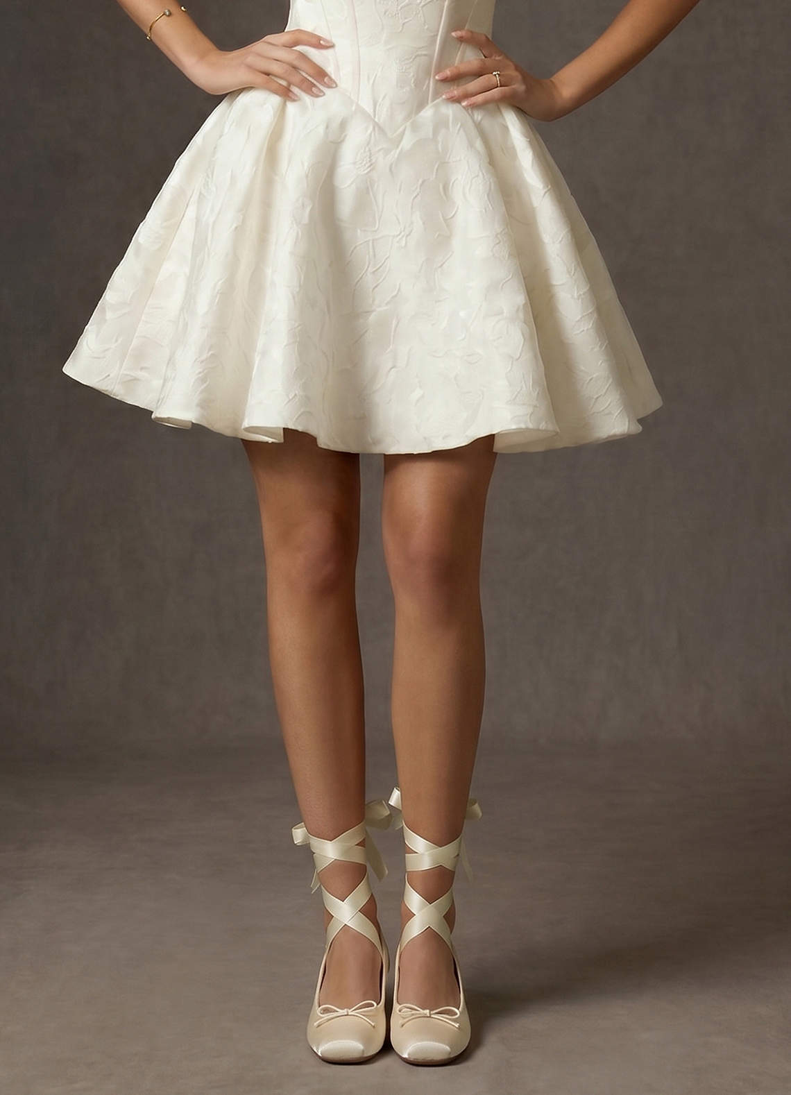 front Ballet-Inspired Satin Mary Jane Heels with Detachable Ribbon & Chunky Block Heel