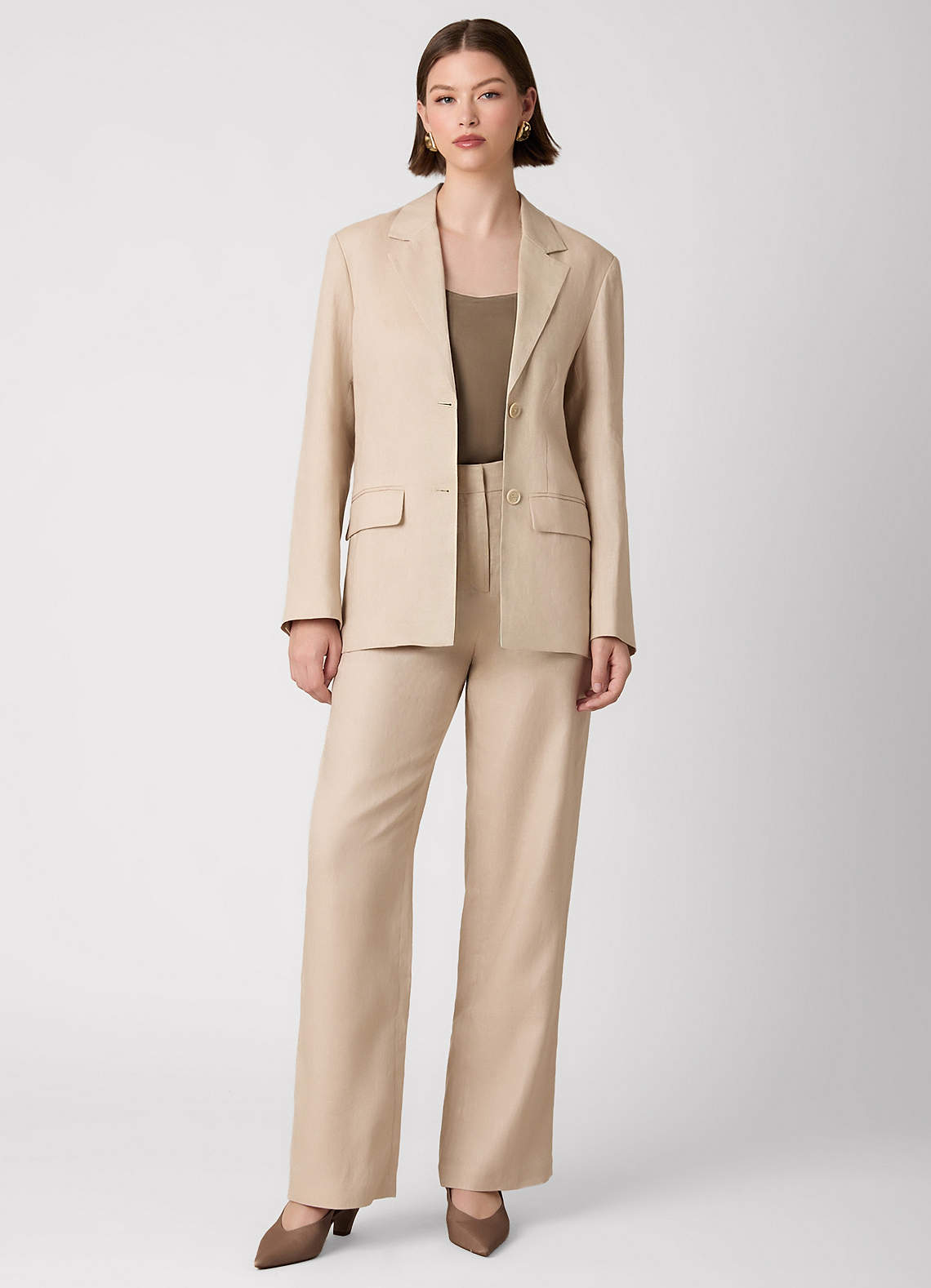 linen dress suits Hawes & Curtis Tailored Fit Pink Linen Suit | Plain