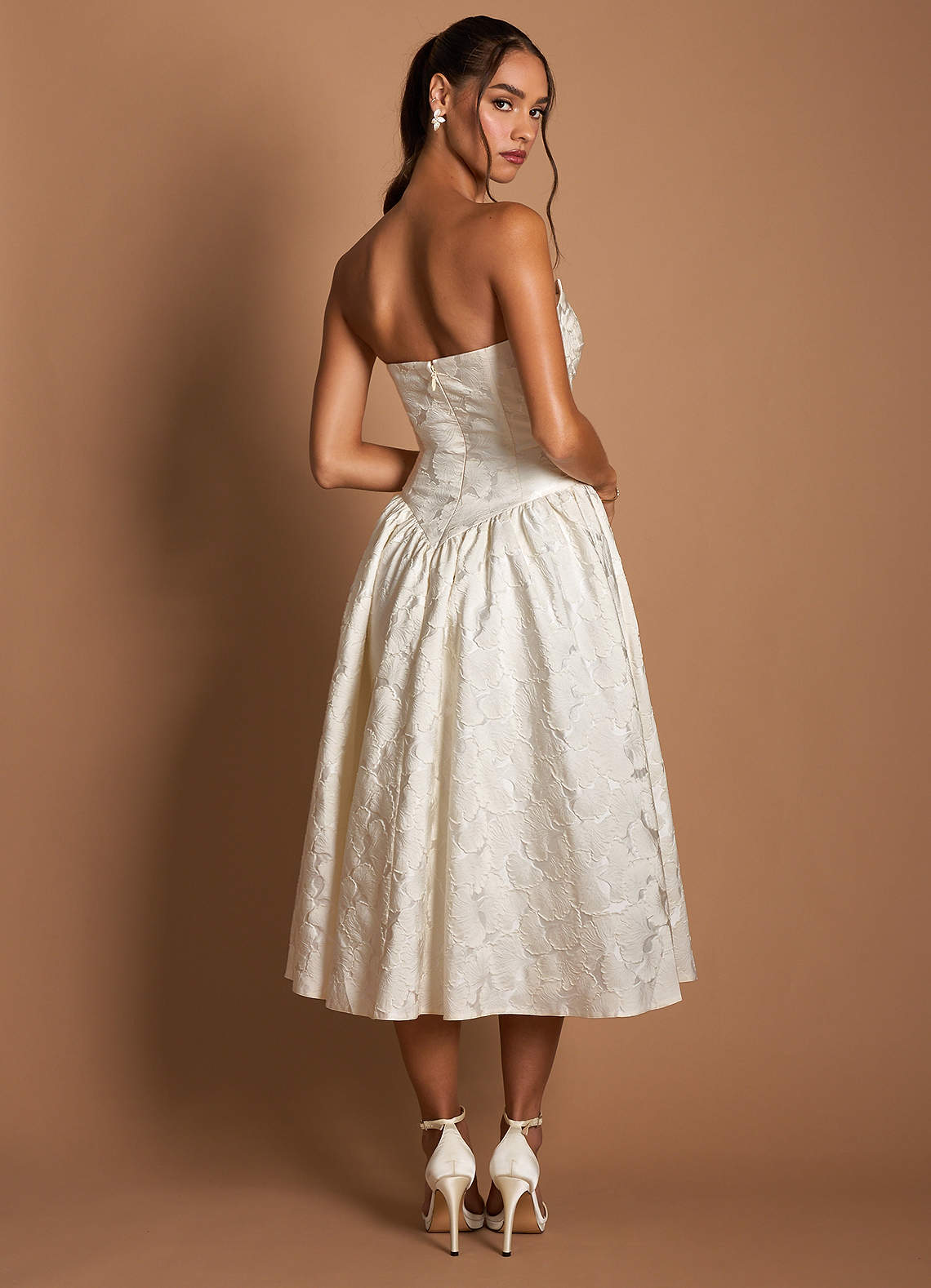 Astra French White Midi Dress image2