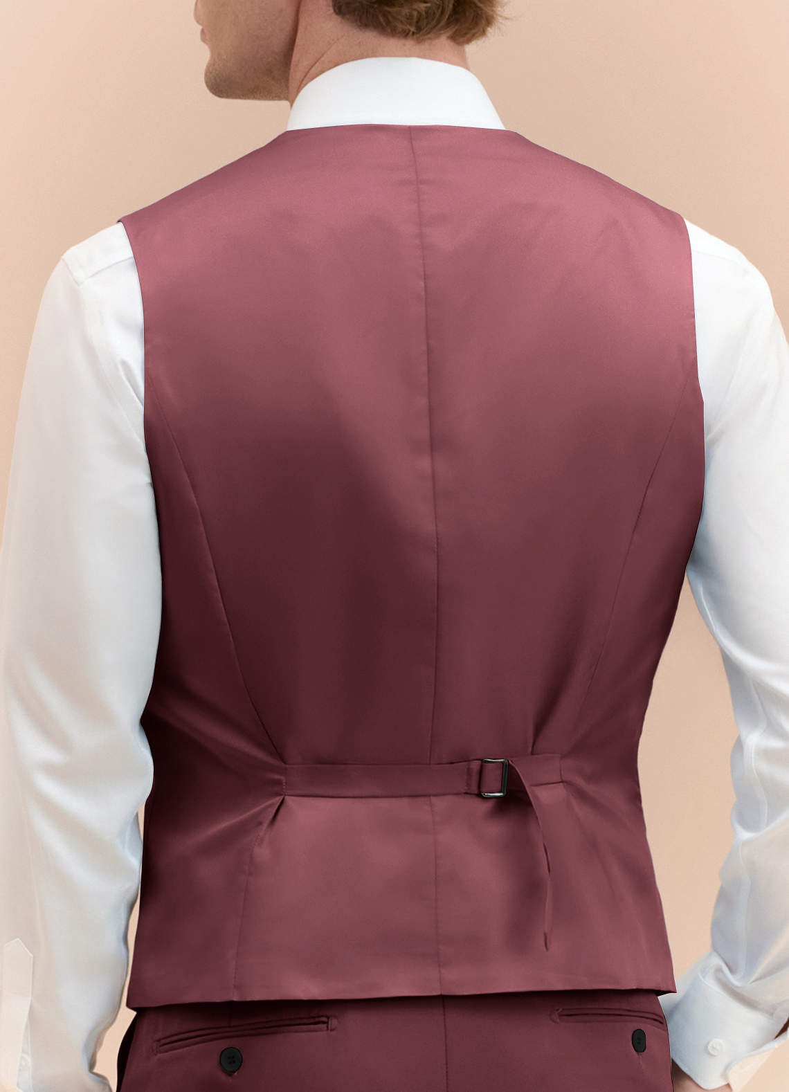 front James Cabernet Structured Stretch Suit Vest