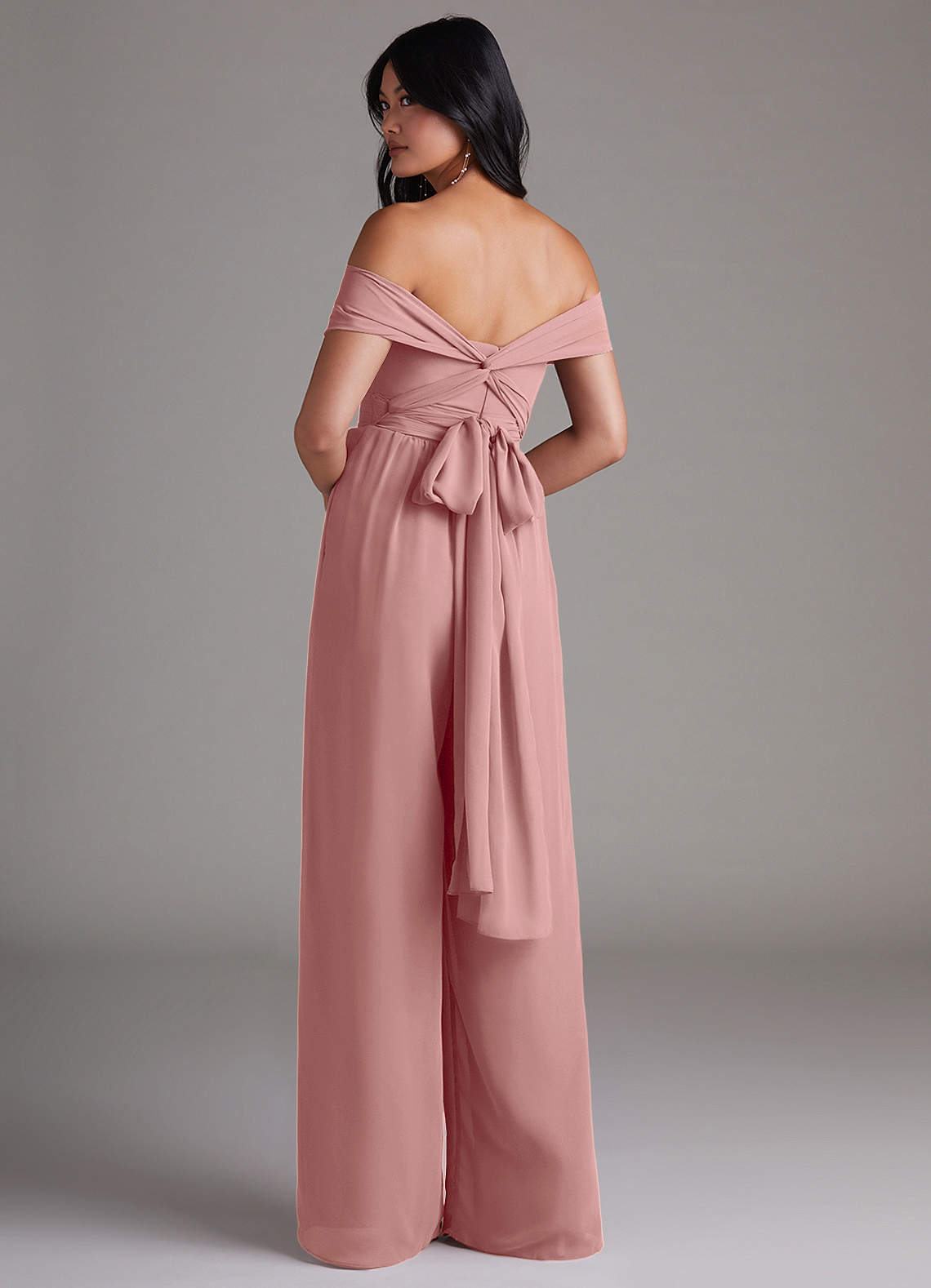 Azazie Lamara Dusty Rose Chiffon Bridesmaid Dresses | Azazie