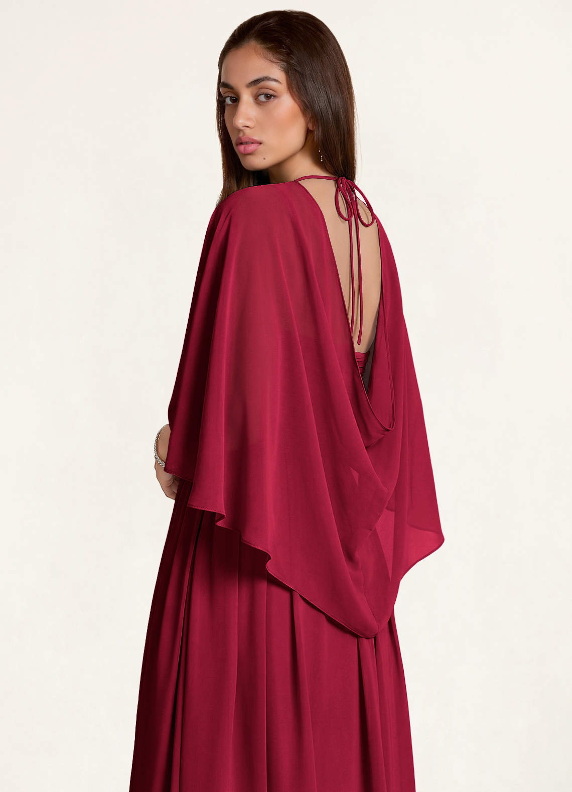 front Azazie Matching Color Classic Chiffon Shawl