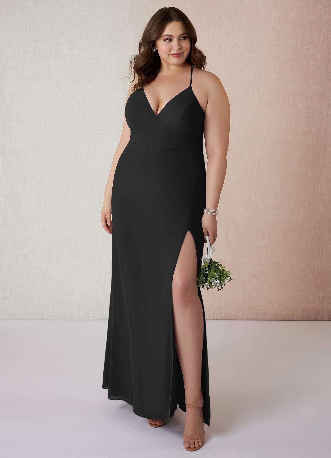 black chiffon bridesmaid dresses plus size Berylove Women Maxi Mother Dress Plus Size Black V Neck Half Sleeves Embroidered Wedding Party Guest Dress, Black / 3XL