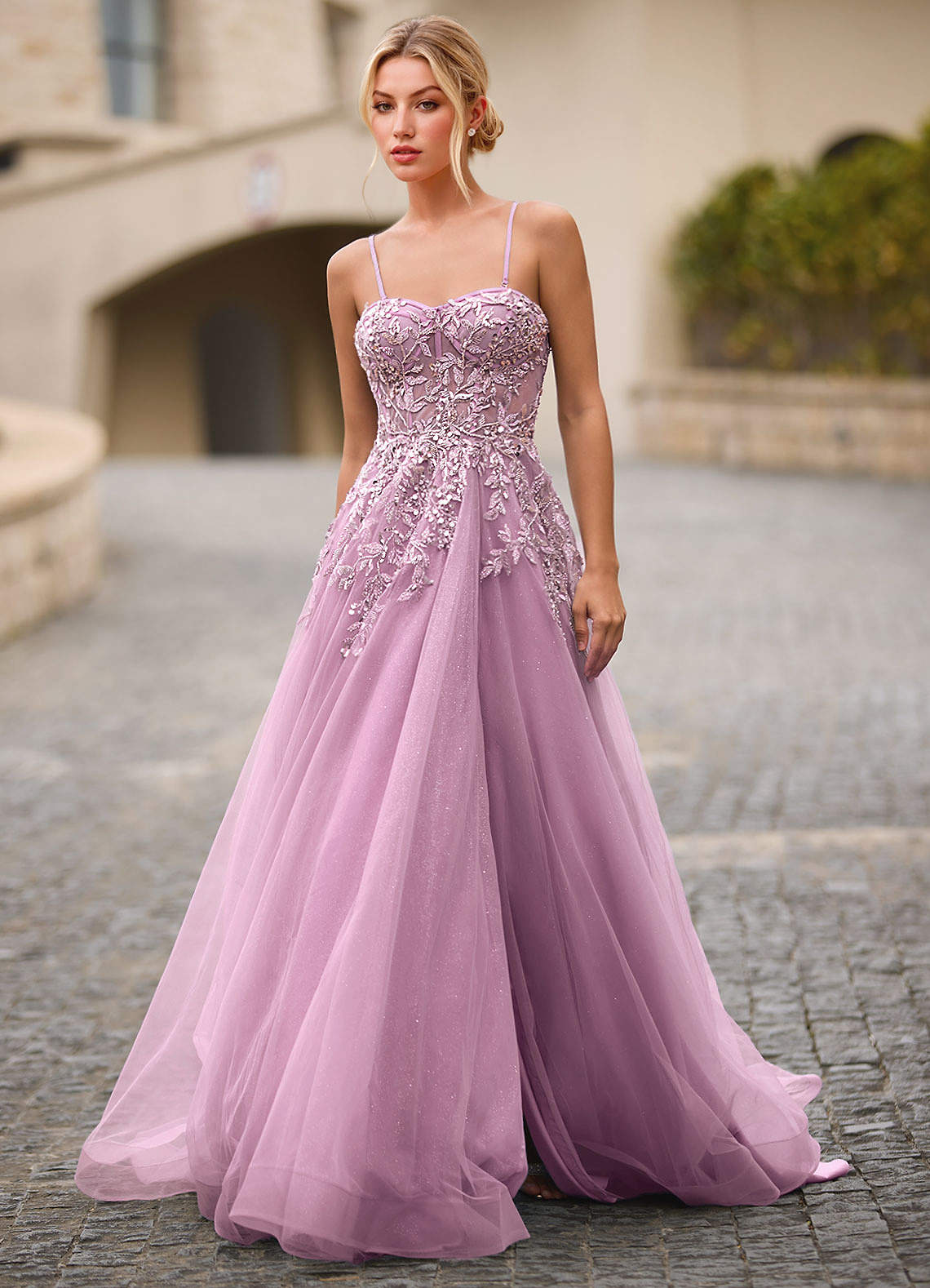 chinese dress ladies Zapaka Women Light Pink Long Prom Dress with Beading Mermaid Sheer Backless One Shoulder Satin Evening Dress with Slit, Light Pink / UK8