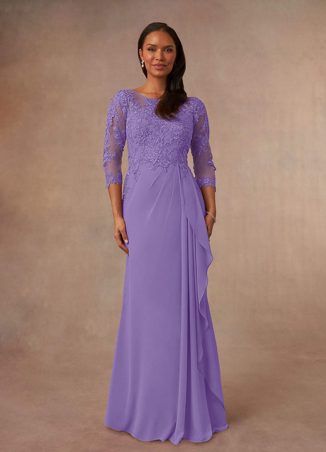 Azazie Calanthe Mother of the Bride Dresses Tahiti A-Line Scoop Chiffon Dress image1